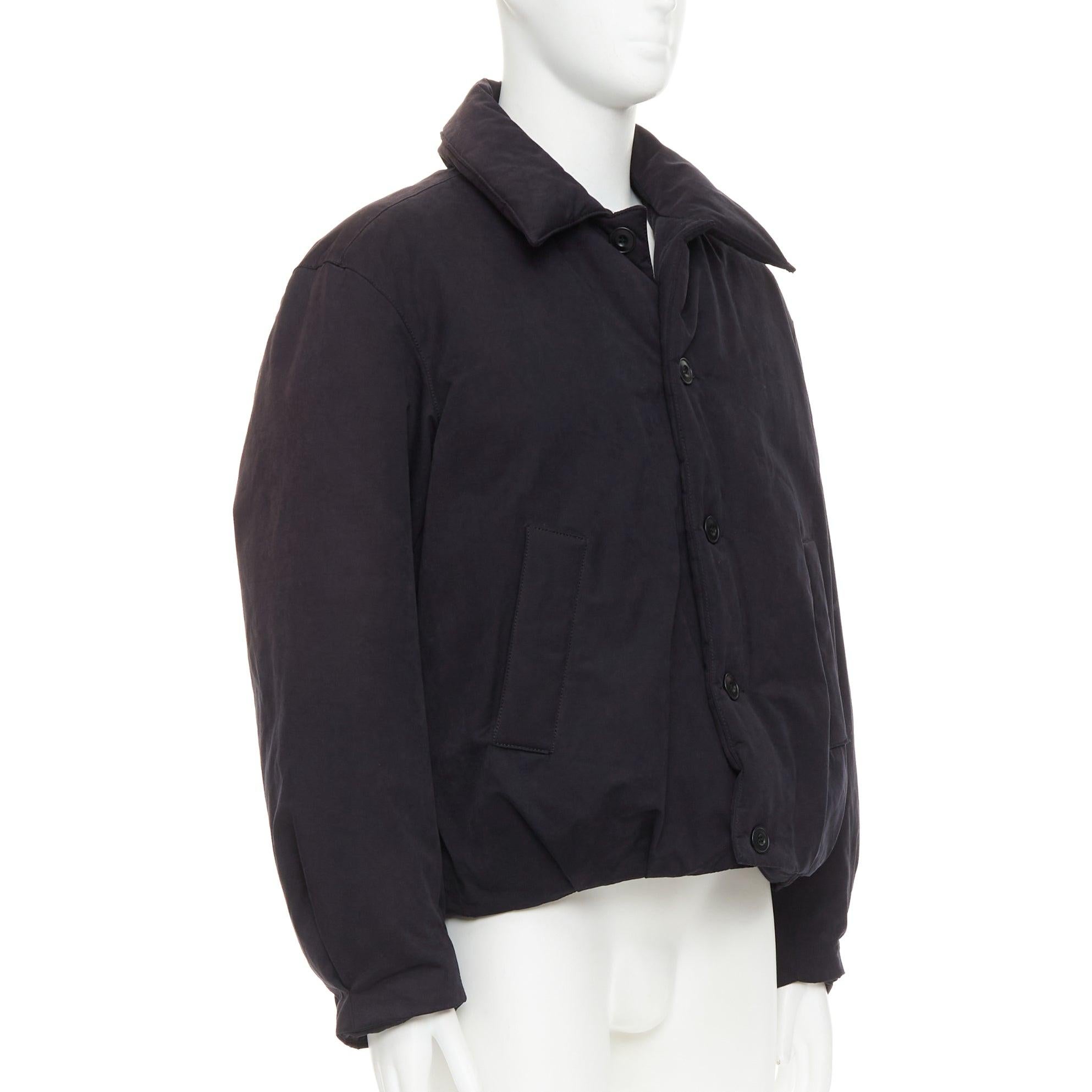 COOR Corea Chaqueta Minimal Cara de pluma de pato en mezcla de algodón negro M Negro en venta