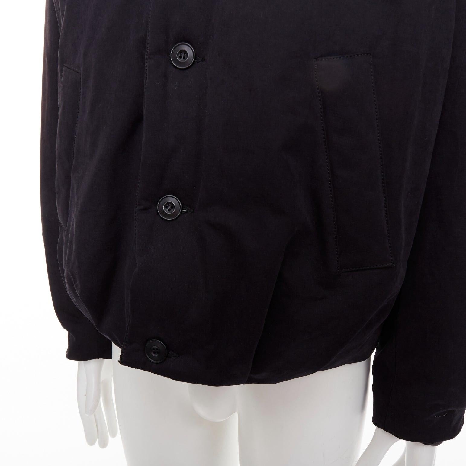 COOR Corea Chaqueta Minimal Cara de pluma de pato en mezcla de algodón negro M en venta 2