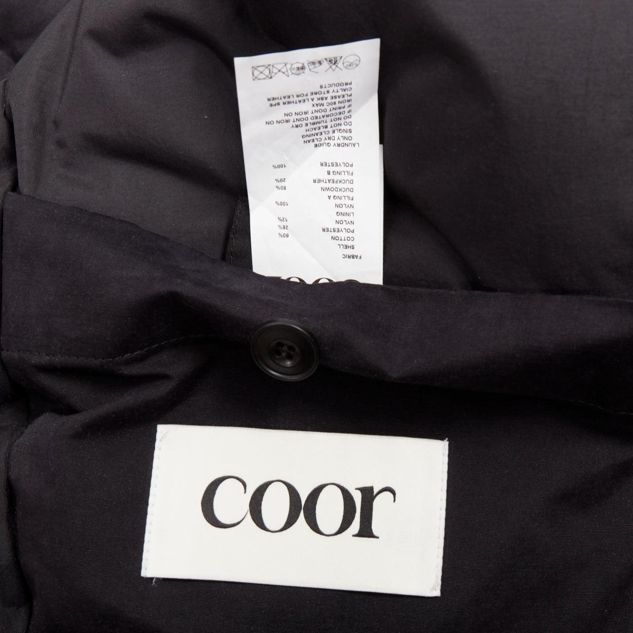 COOR Corea Chaqueta Minimal Cara de pluma de pato en mezcla de algodón negro M en venta 3