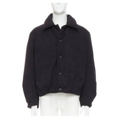COOR Corea Chaqueta Minimal Cara de pluma de pato en mezcla de algodón negro M