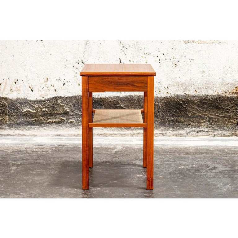 Coordinating Set of Vintage Teak End Tables or Night Stands For Sale at