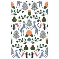 Coordonné Cheetahs Azul, Blue Wallpaper, Non-woven, Barcelona, Spain.