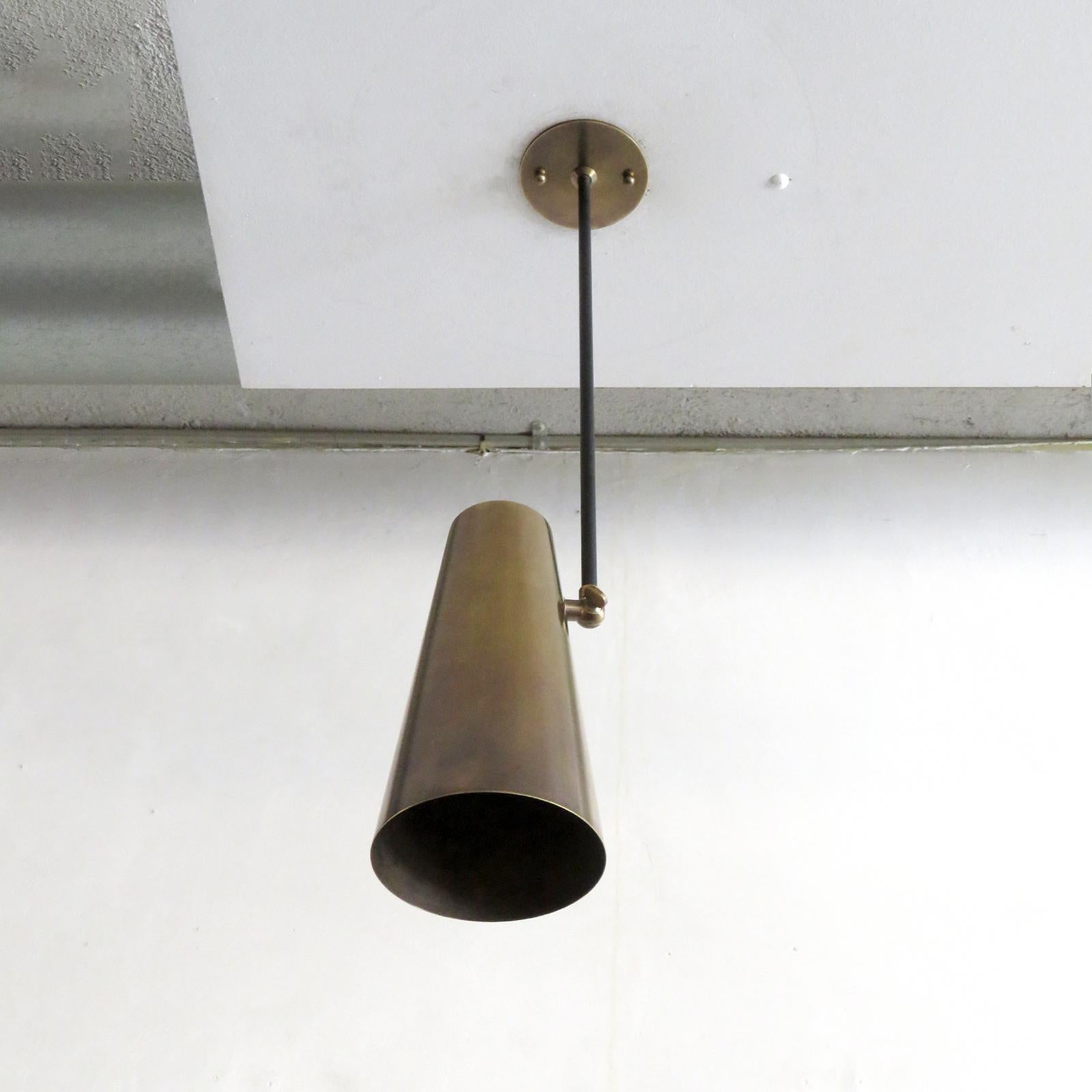 American Copa Brass Ceiling Lights by Gallery L7 For Sale