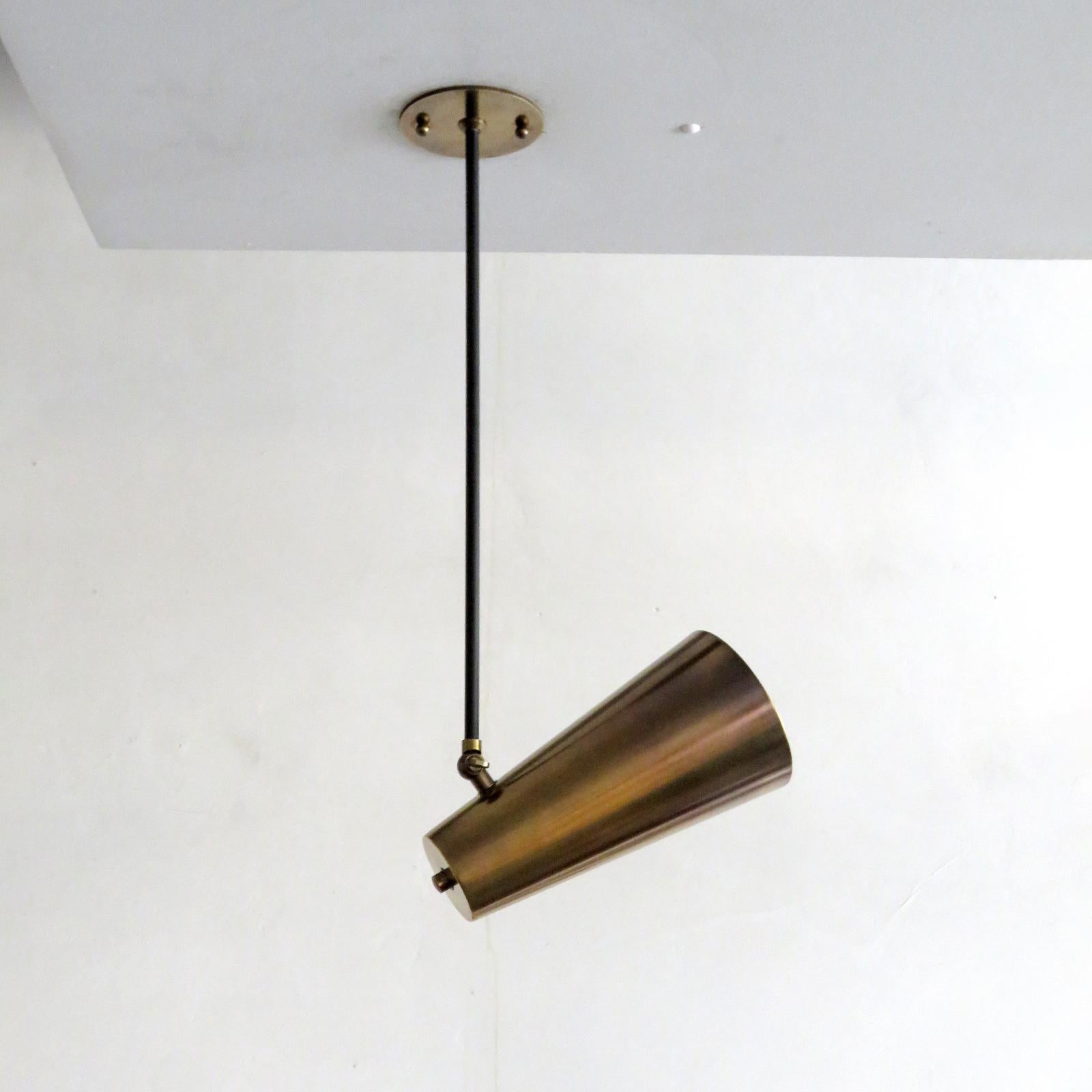 Copa Brass Ceiling Lights by Gallery L7 In New Condition For Sale In Los Angeles, CA