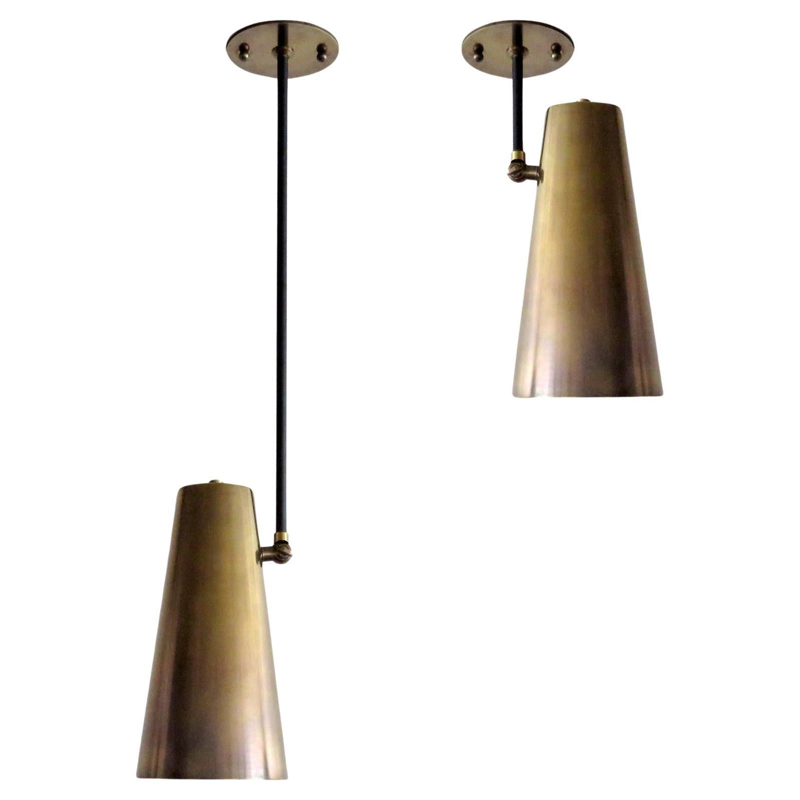 Copa Brass Ceiling Lights by Gallery L7 For Sale