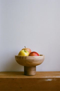 COPA basket, oak and pine wood, handmade in France, unique piece