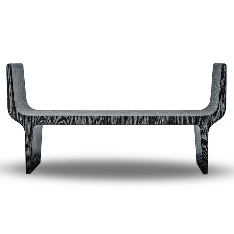 Copacabana Bench, Black Limed Oak by Duistt, Handcrafted in Portugal by Duistt

The Copacabana bench is one of the pieces from the Copacabana collection that was influenced by the sidewalks of Rio de Janeiro, most recognized for their mosaic