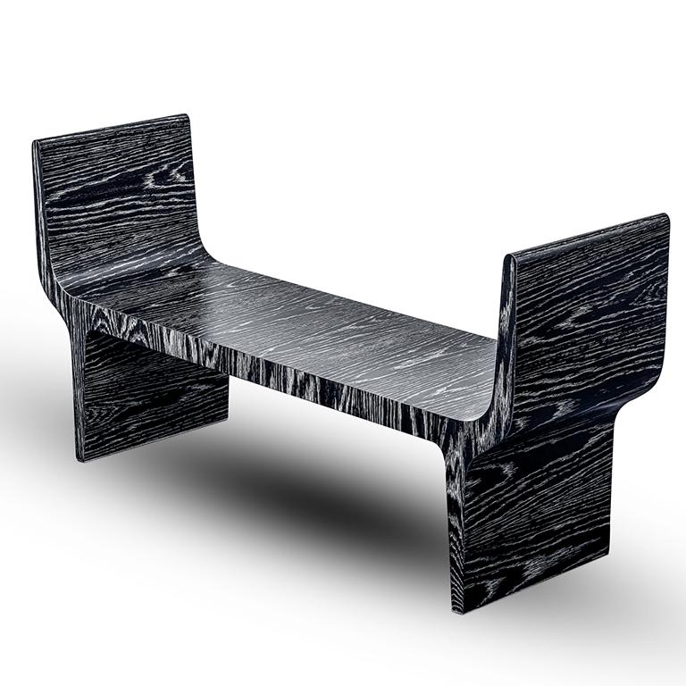 Copacabana Bench, Black Limed Oak by Duistt, Handcrafted in Portugal by Duistt

The Copacabana bench is one of the pieces from the Copacabana collection that was influenced by the sidewalks of Rio de Janeiro, most recognized for their mosaic