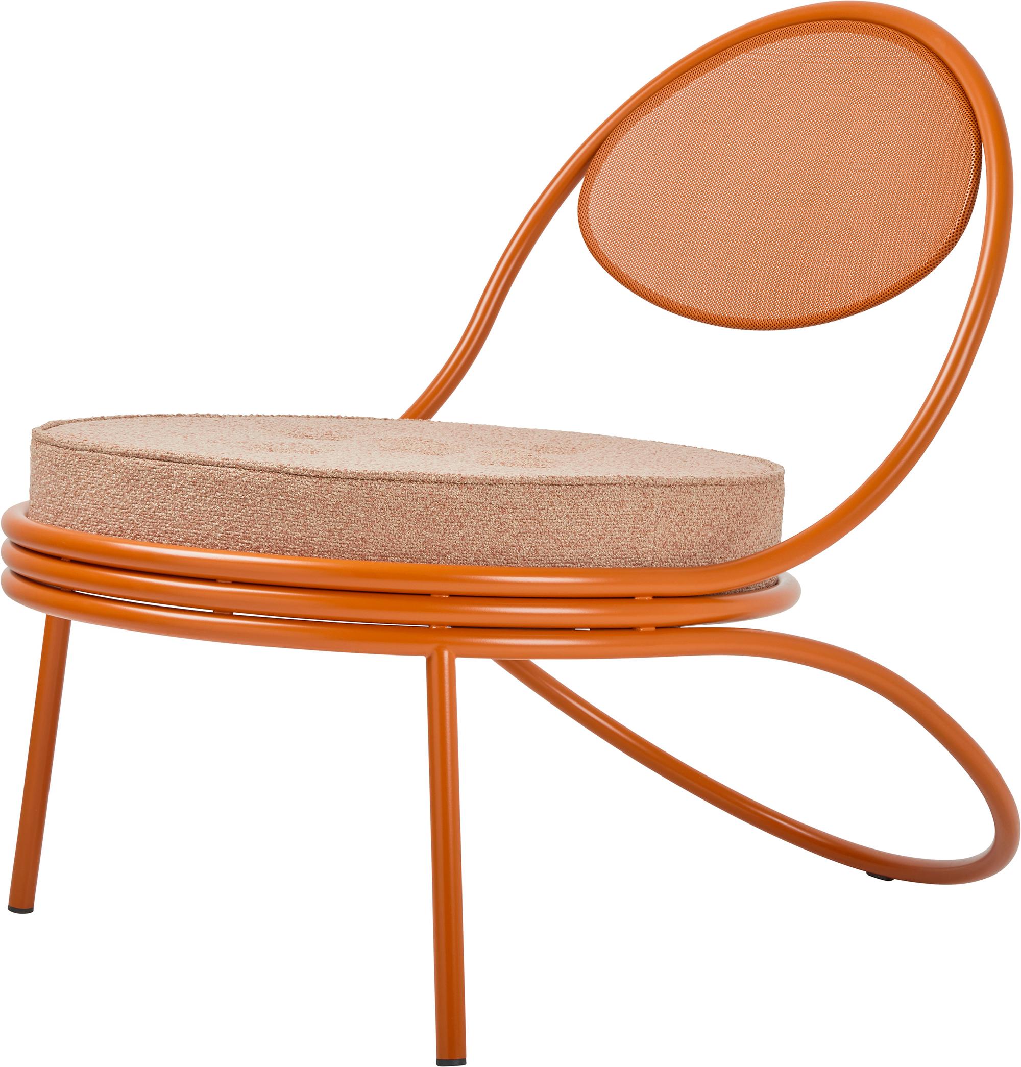 'Copacabana' Indoor Outdoor Lounge Chair by Mathieu Matégot in Leslie Fabric For Sale 4