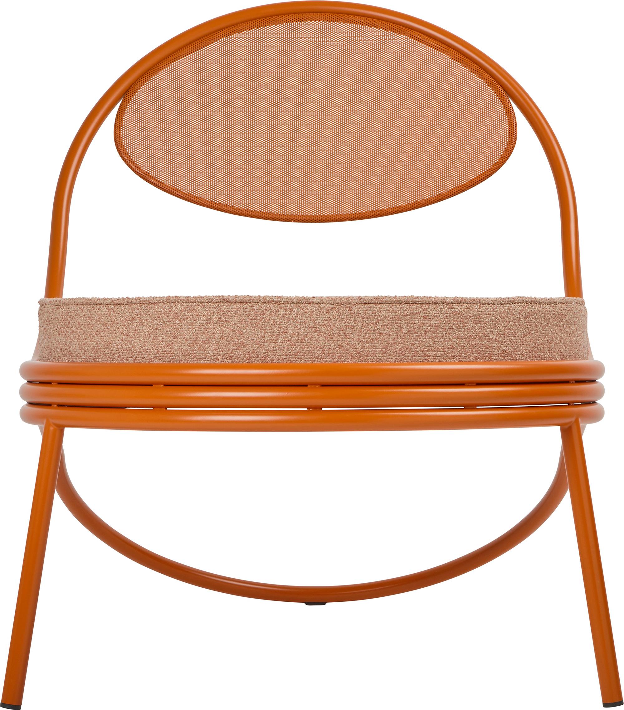 'Copacabana' Indoor Outdoor Lounge Chair by Mathieu Matégot in Leslie Fabric For Sale 5