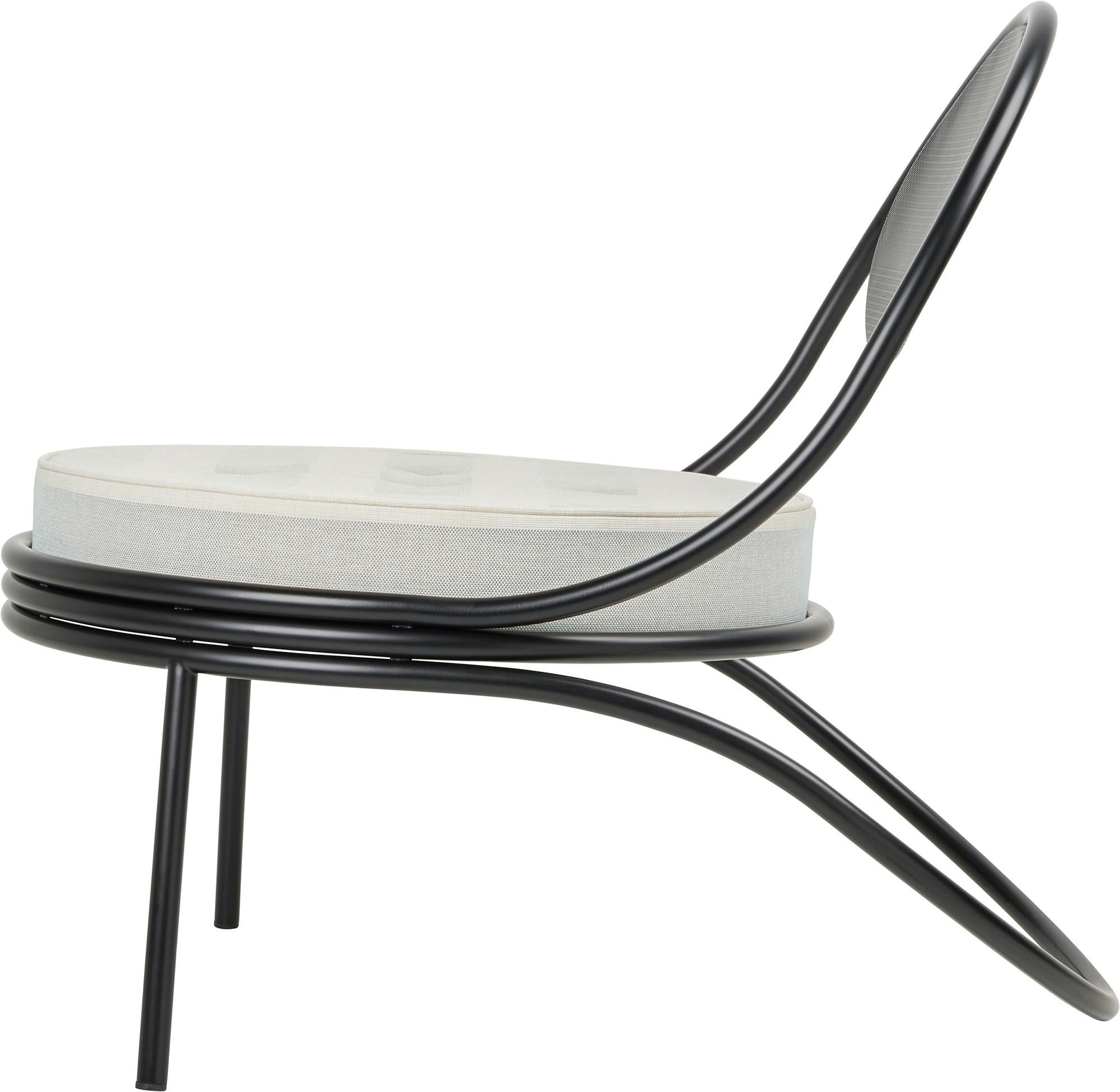'Copacabana' Indoor Outdoor Lounge Chair by Mathieu Matégot in Leslie Fabric For Sale 10