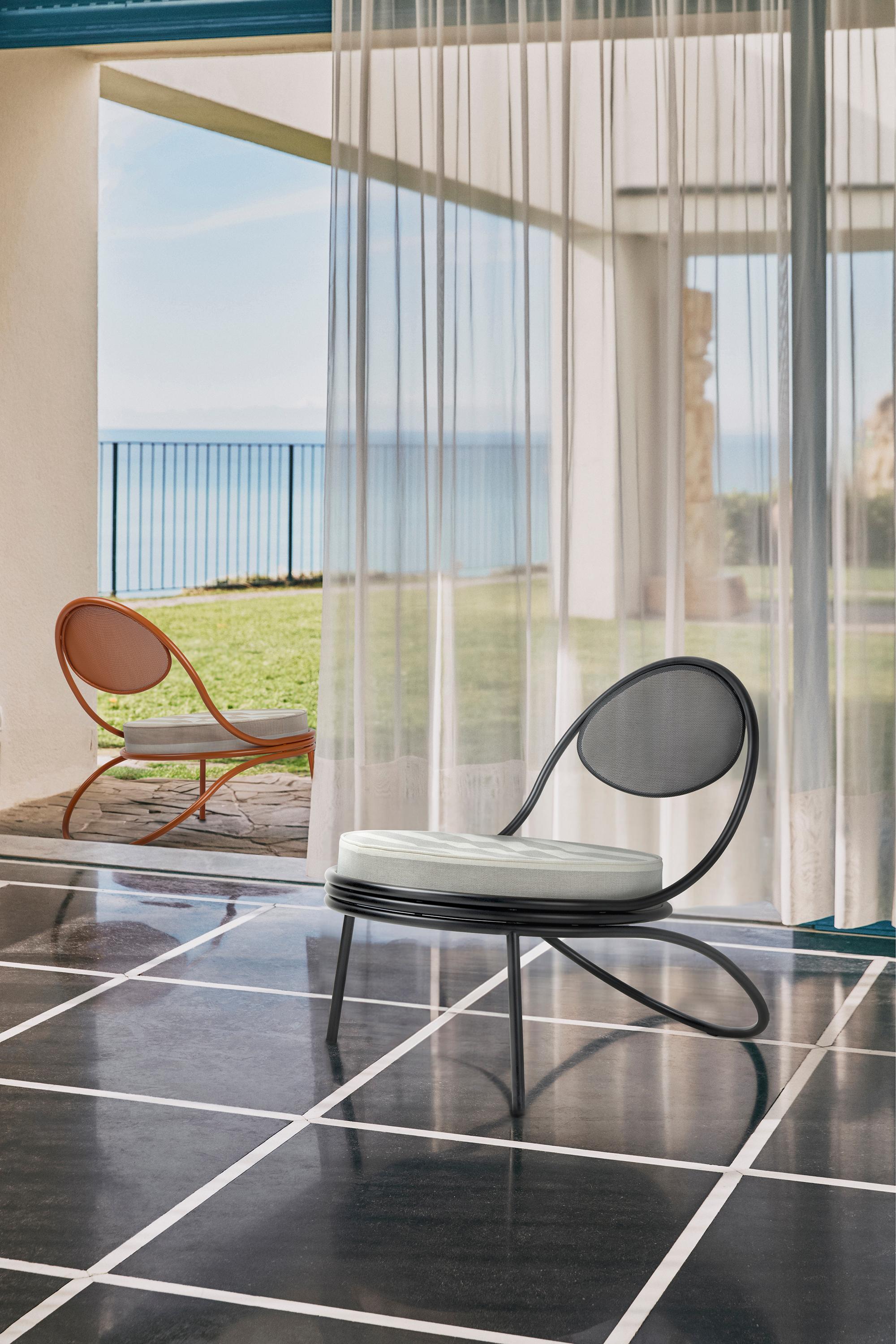 'Copacabana' Indoor Outdoor Lounge Chair by Mathieu Matégot in Leslie Fabric

A versatile, independent, and self-taught Hungarian designer, architect and artist, Mathieu Matégot (1910–2001) first learned about the techniques and potential of sheet