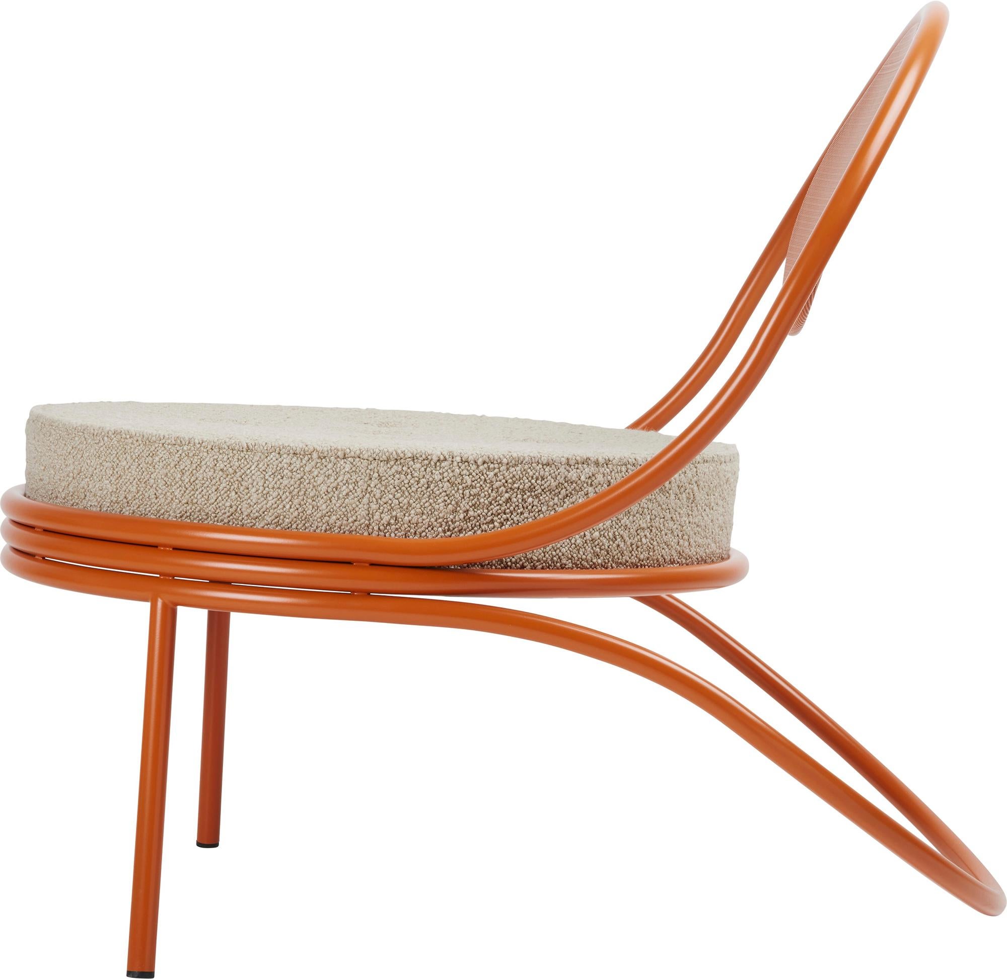 'Copacabana' Indoor Outdoor Lounge Chair by Mathieu Matégot in Leslie Fabric For Sale 12