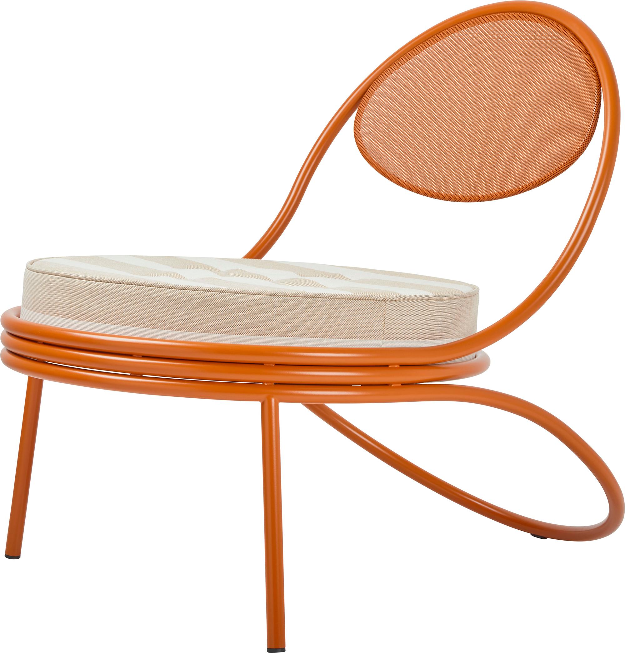 'Copacabana' Indoor Outdoor Lounge Chair by Mathieu Matégot in Lorkey Fabric For Sale 5
