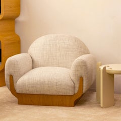 Copacabana Sofa Armchair, Natural Oak wood base, COM/COL made in Portugal