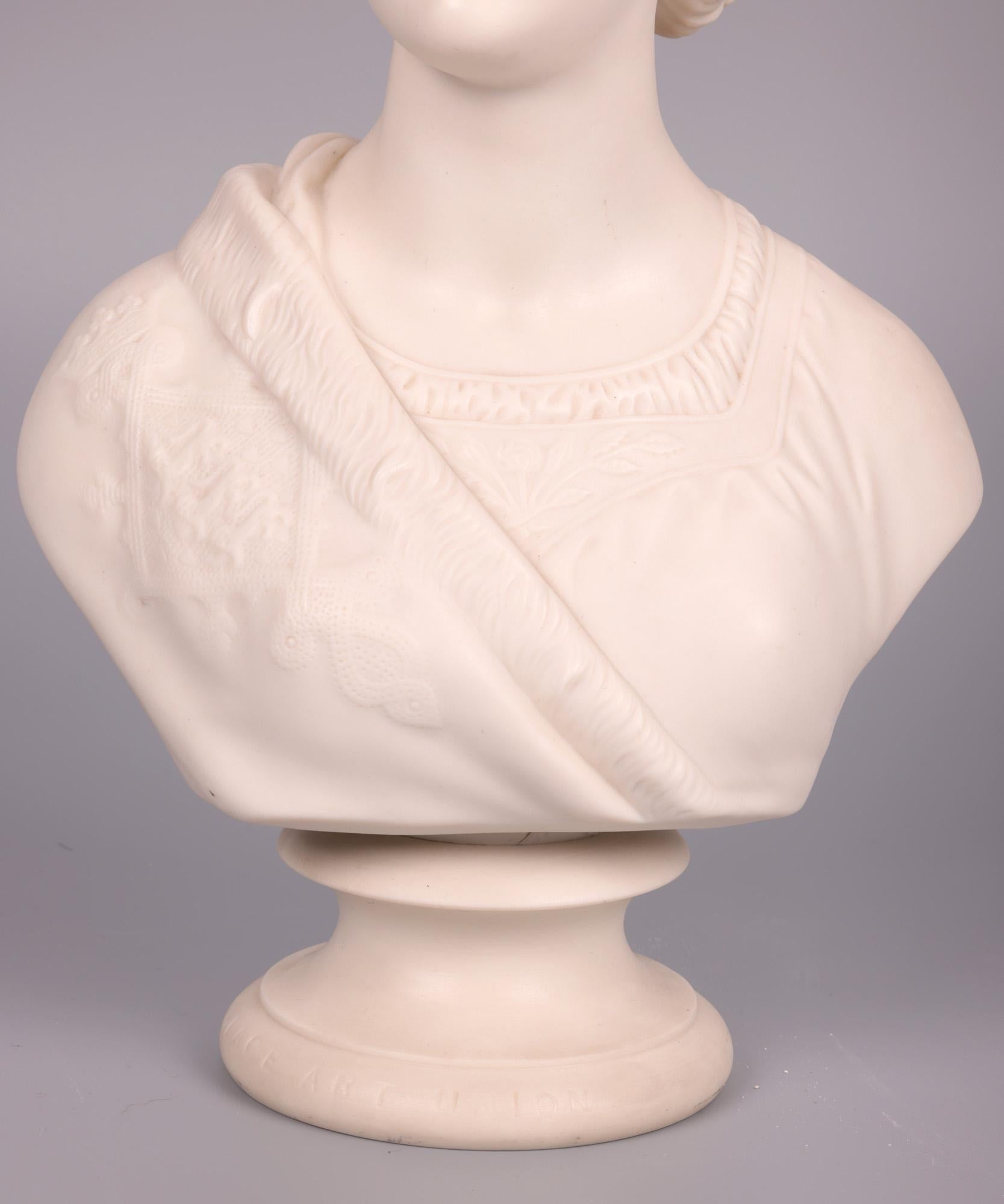 Aesthetic Movement Copeland FL Miller Princess of Wales Parian Bust, 1863 For Sale