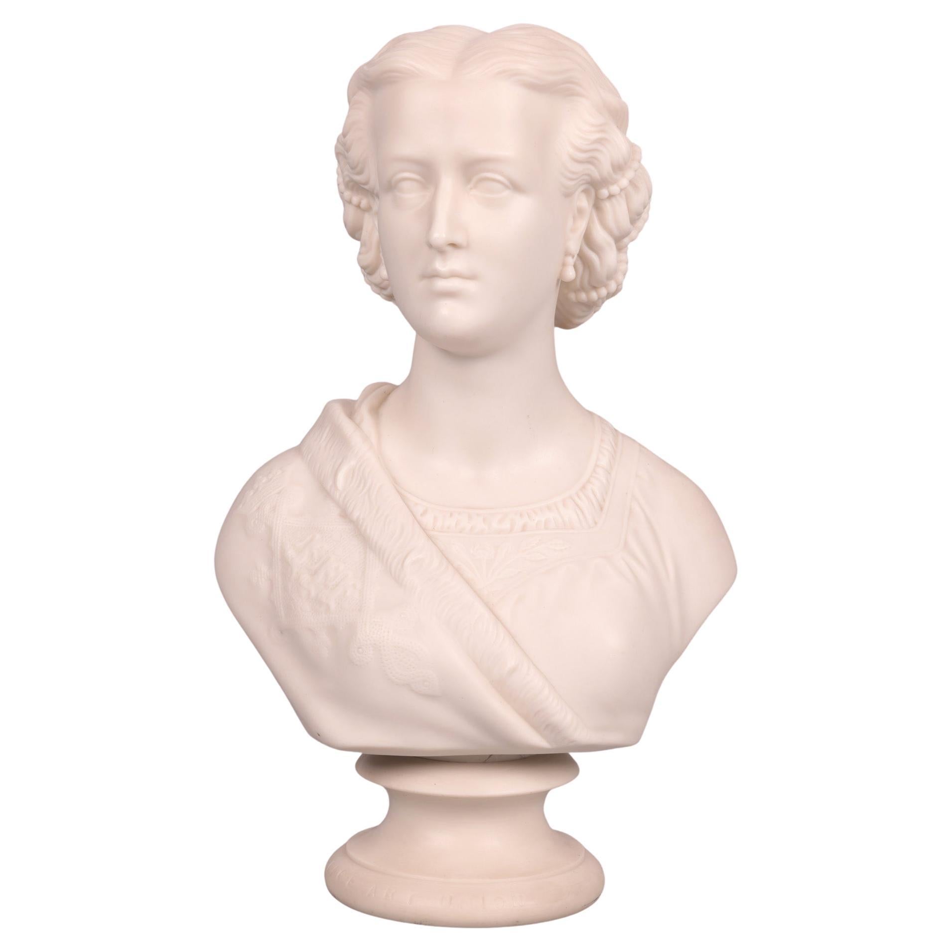 Buste de la princesse de Galles Parian de Copeland FL Miller, 1863