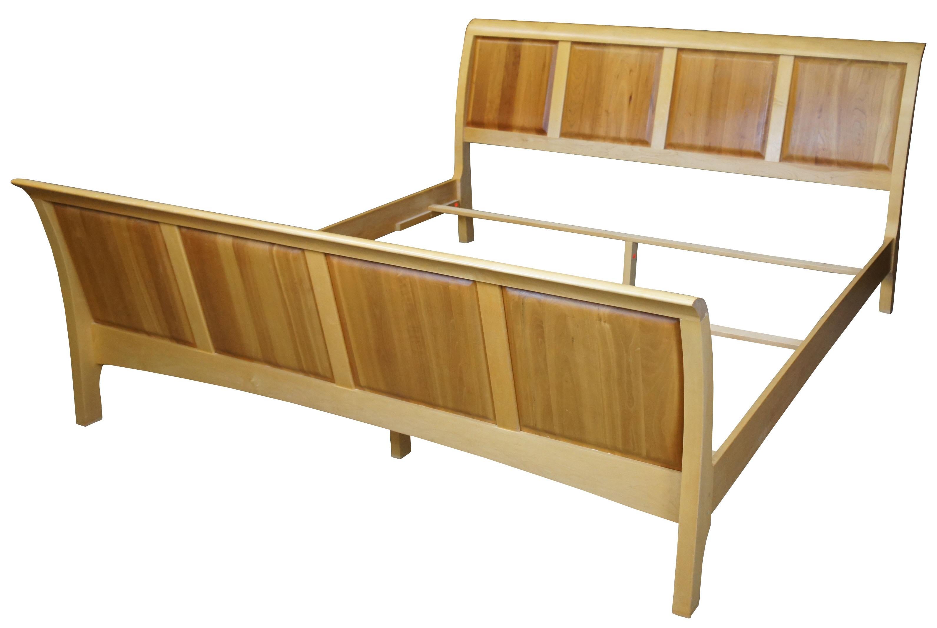 Copeland Furniture Sarah Maple & Cherry King sleigh bed Shaker style

Sarah King Sleigh bed by Copeland Furniture
Maple & Cherry

The Sarah bedroom exhibits the clean lines and balanced proportions of its Shaker influence.

Product