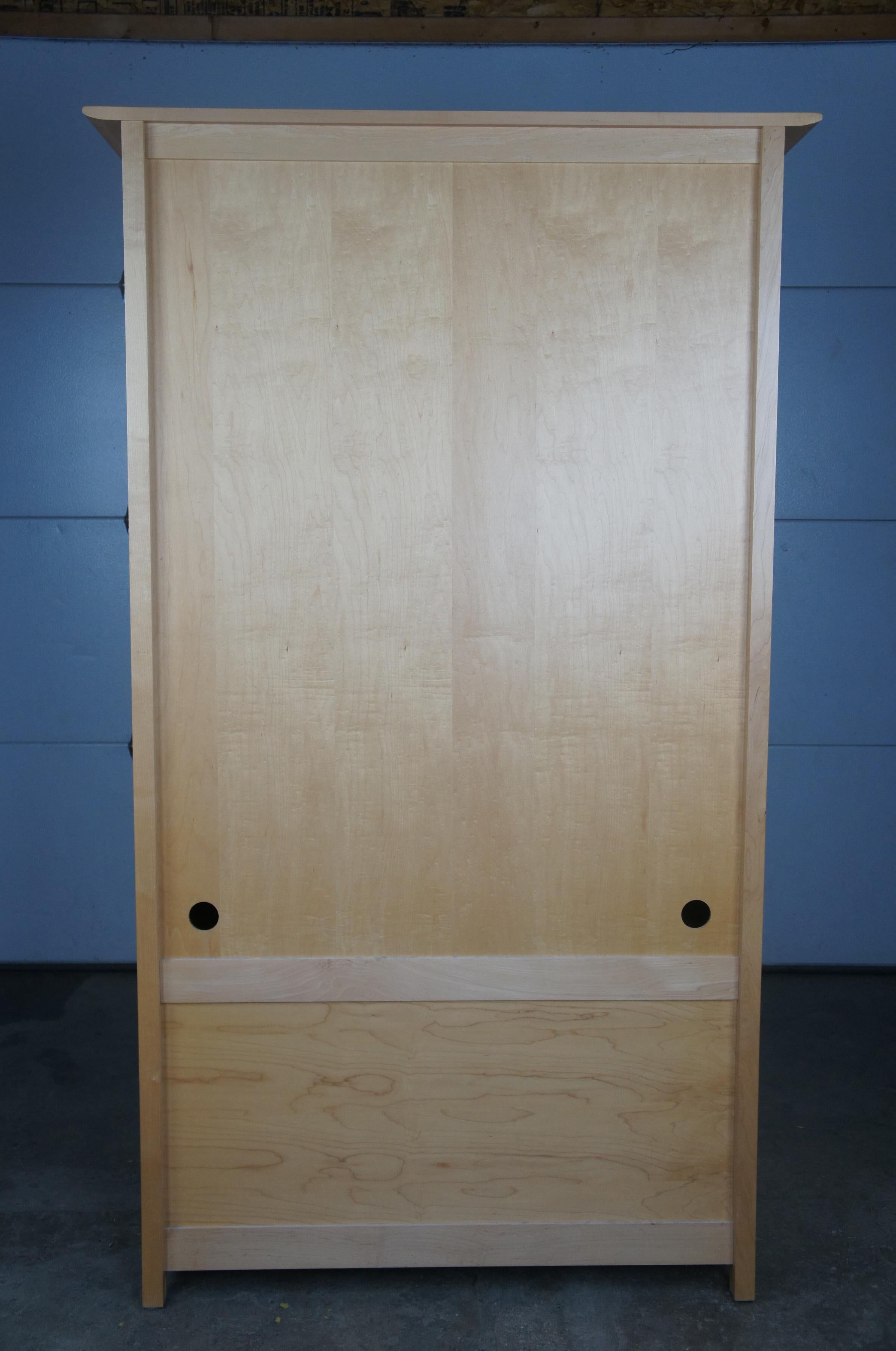 Copeland Furniture Sarah Maple & Cherry Shaker Armoire Entertainment Cabinet 4