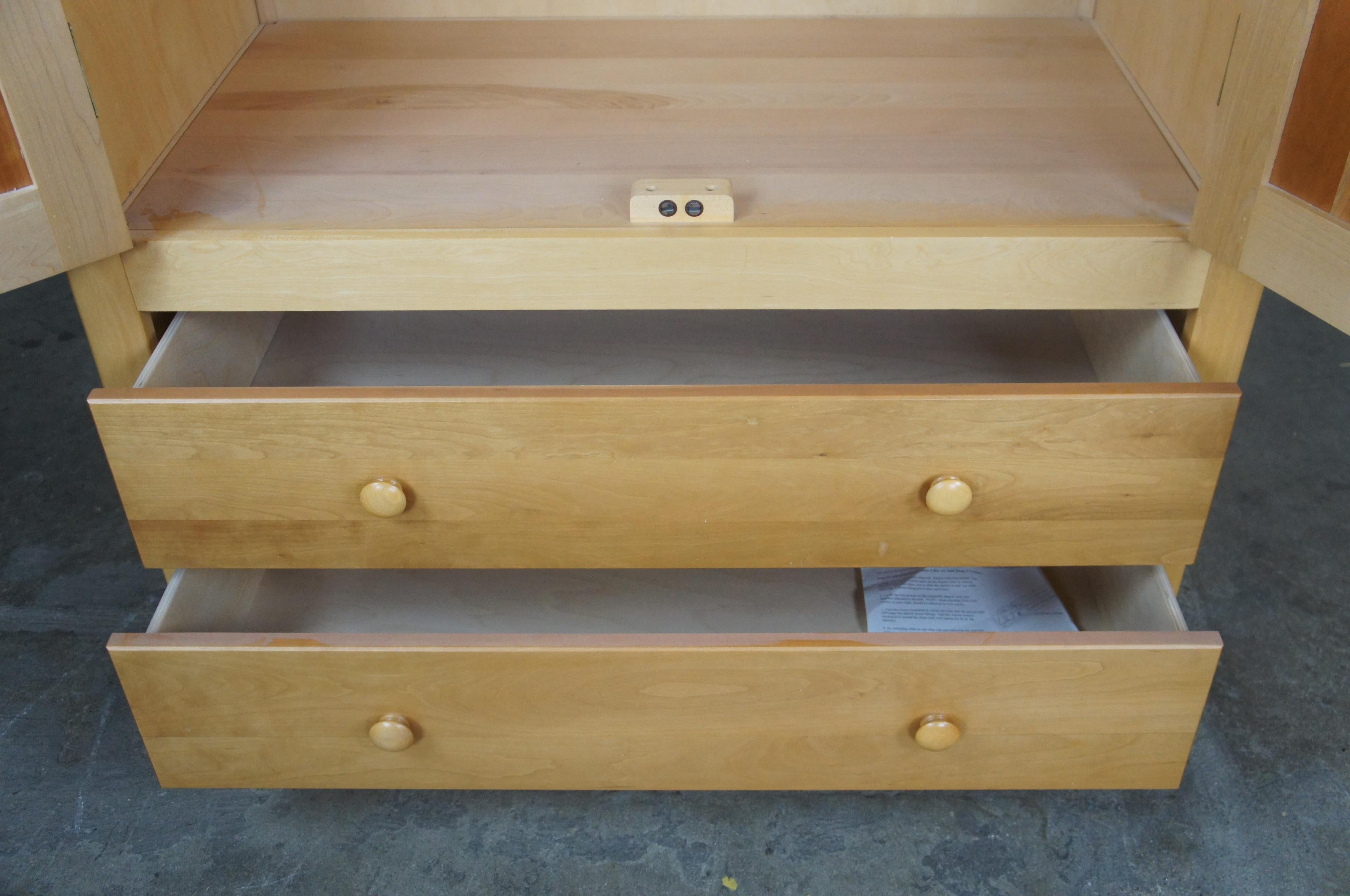 shaker wardrobe armoire grain wood furniture