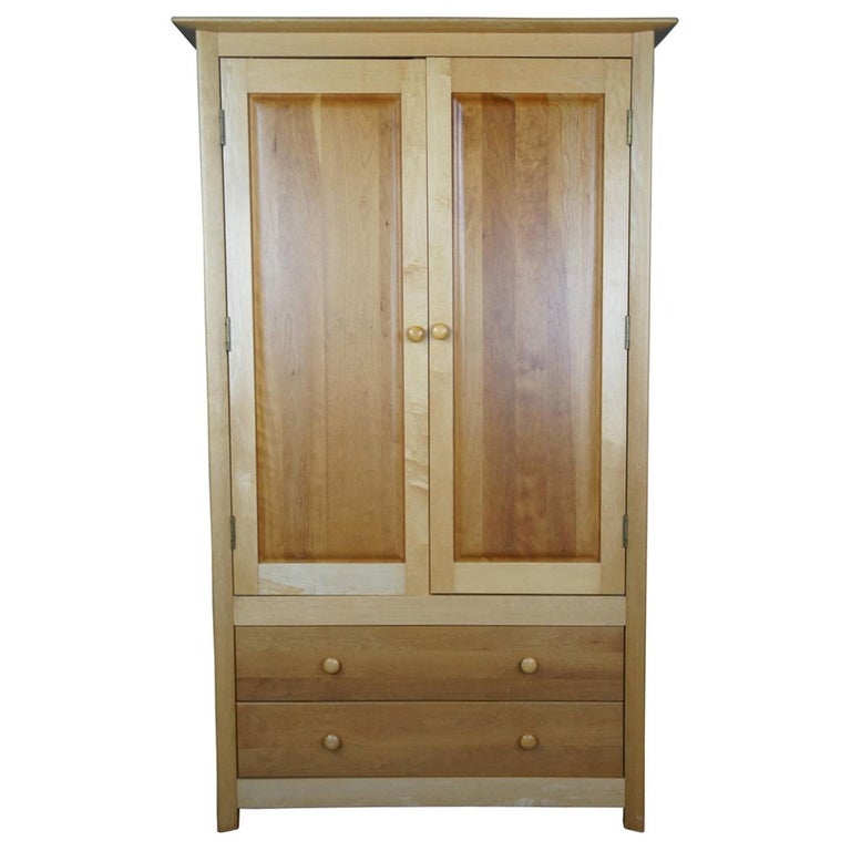 Copeland Furniture Sarah Maple and Cherry Shaker Armoire Entertainment