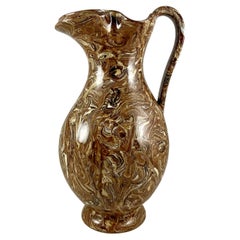 Antique Copeland & Garrett English Agateware Monumental ‘Pompiean’ Ewer, circa 1840