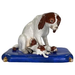 Antique Copeland & Garrett Group of Spaniels, circa 1840