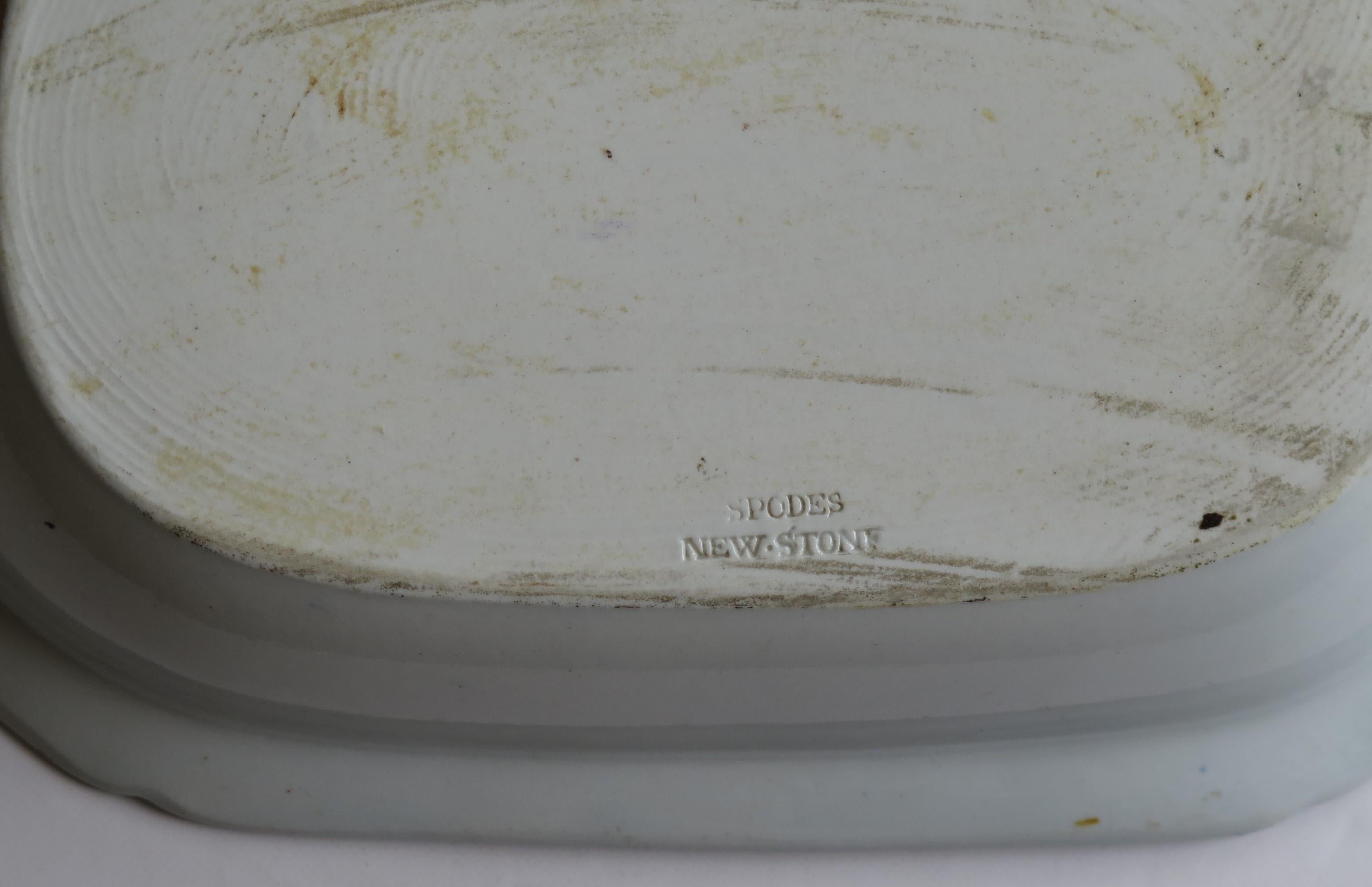 Copeland & Garrett Ironstone Dish #1 Radiating Leaves Ptn No. 3876, circa 1835 3