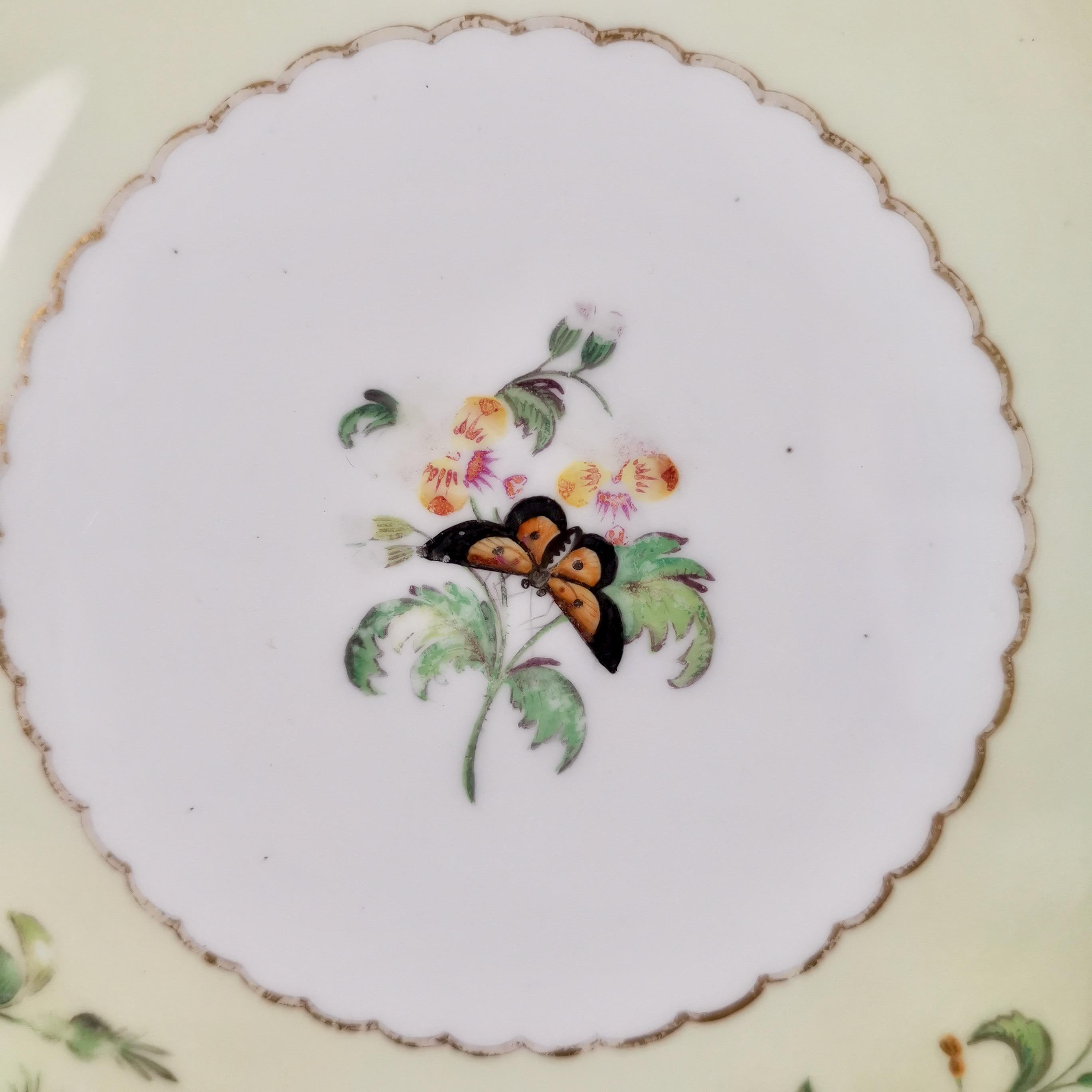 Copeland & Garrett Porcelain Dessert Set, Yellow with Butterflies, 1833-1847 3
