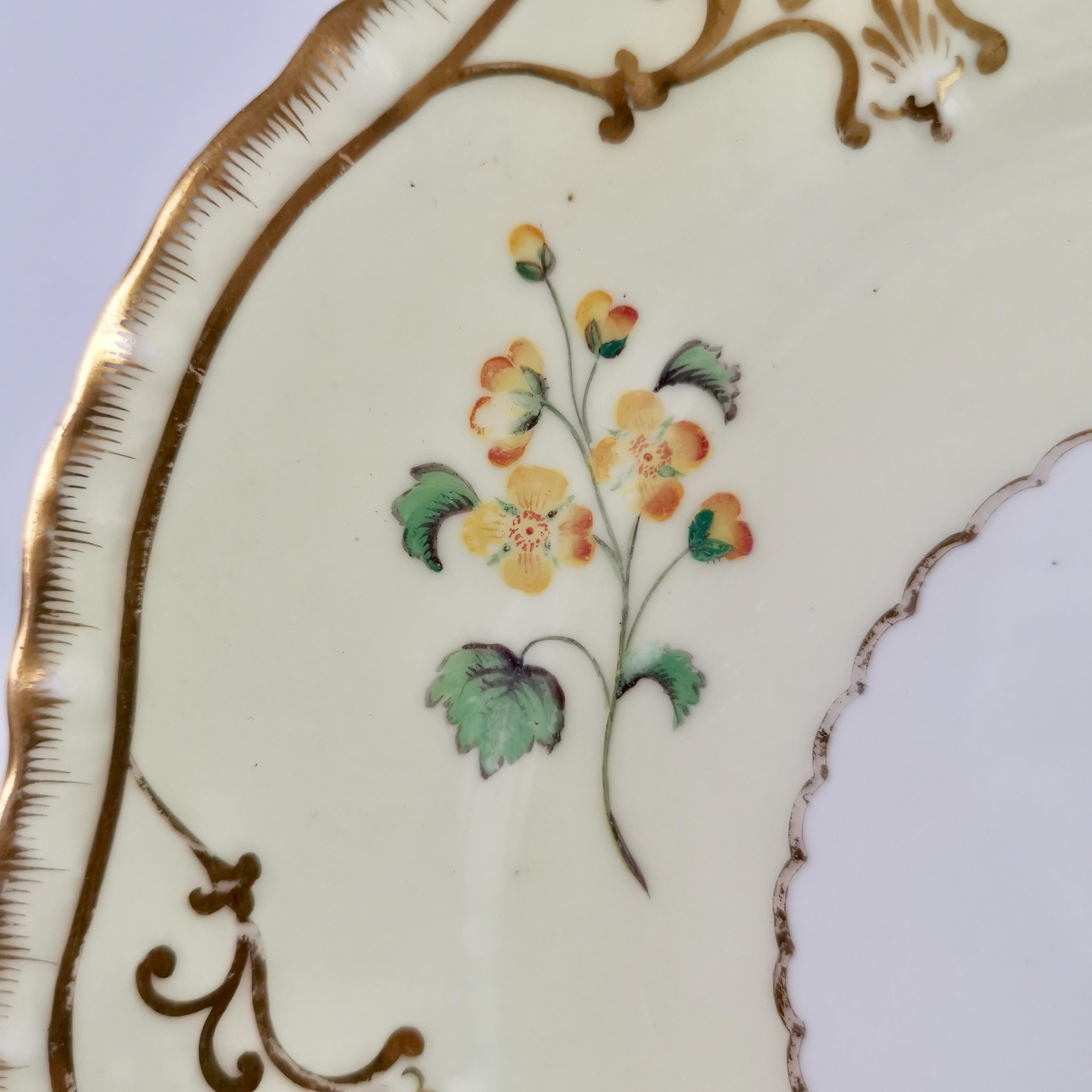 Copeland & Garrett Porcelain Dessert Set, Yellow with Butterflies, 1833-1847 6