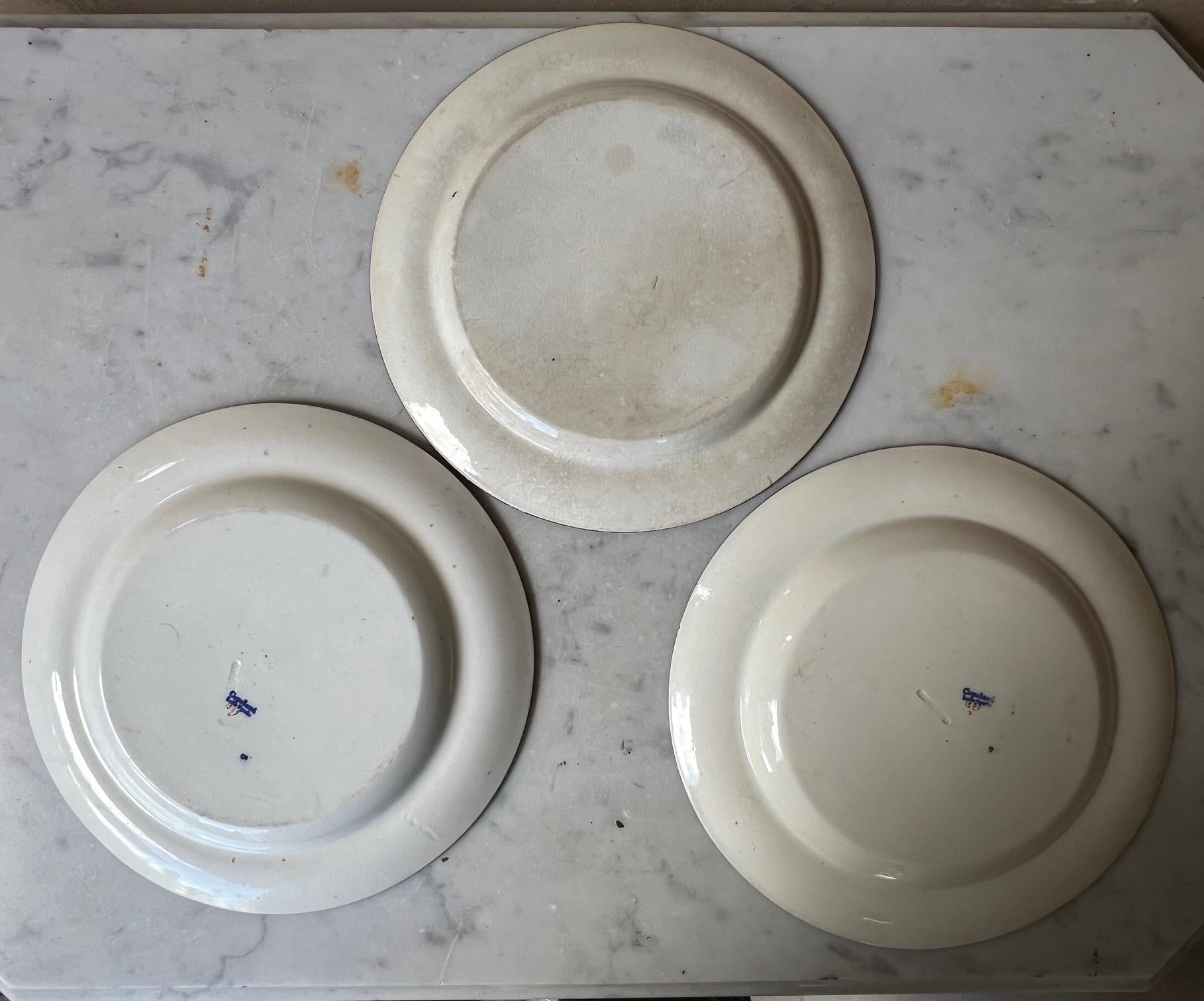 Copeland Late Spode Plates Pattern 1589, Early to Mid 1800's, Set of 3 en vente 10
