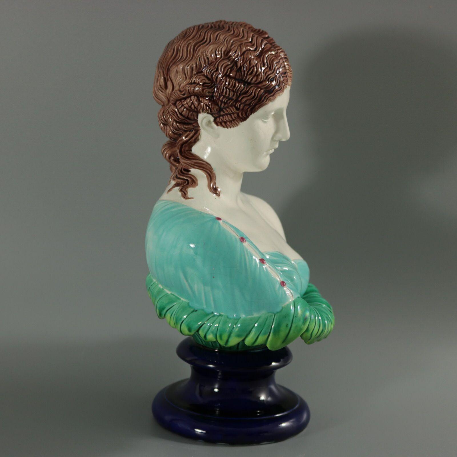 Copeland Majolica Bust of Clytie The Water Nymph 2