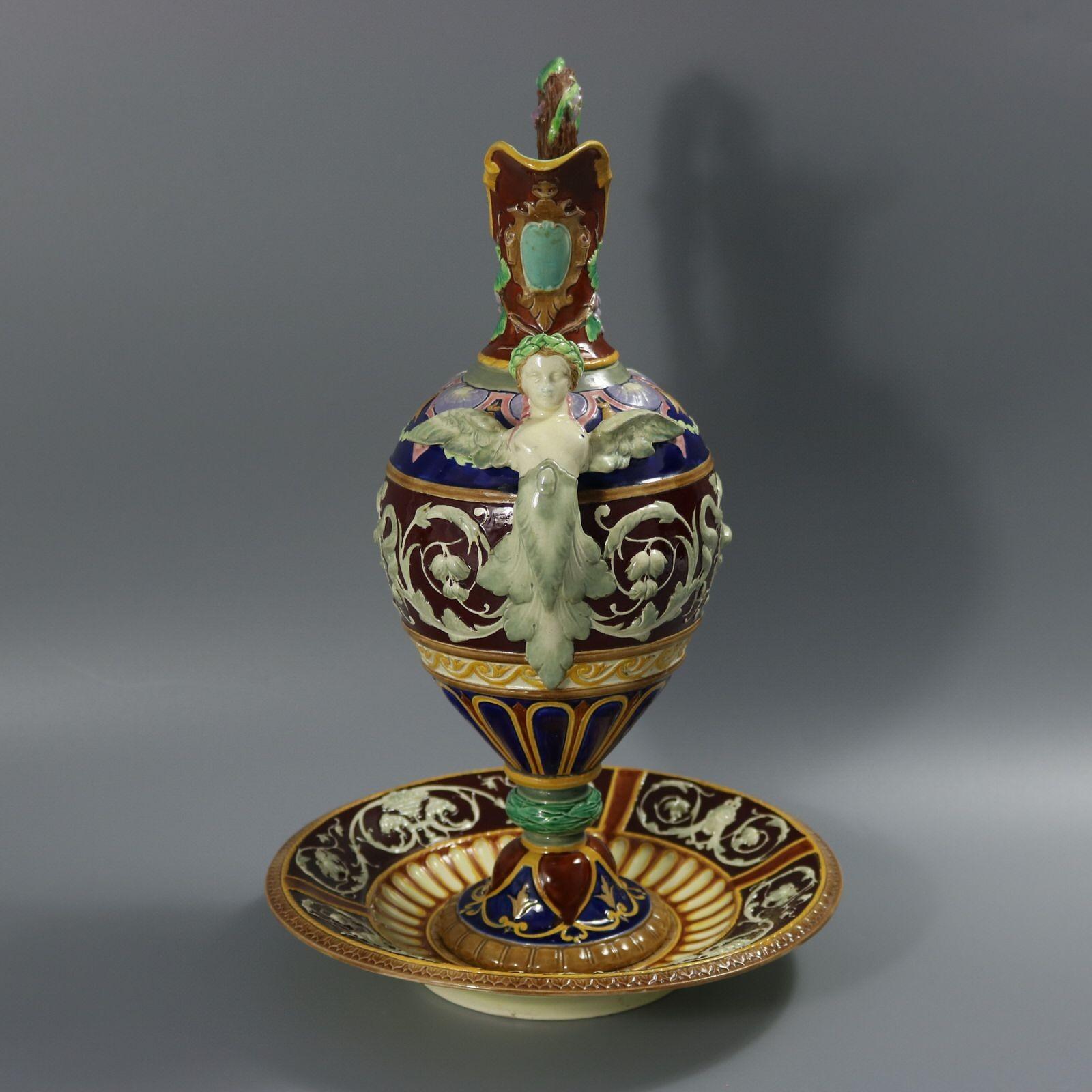 Copeland Maiolica stile rinascimentale e supporto In condizioni discrete in vendita a Chelmsford, Essex