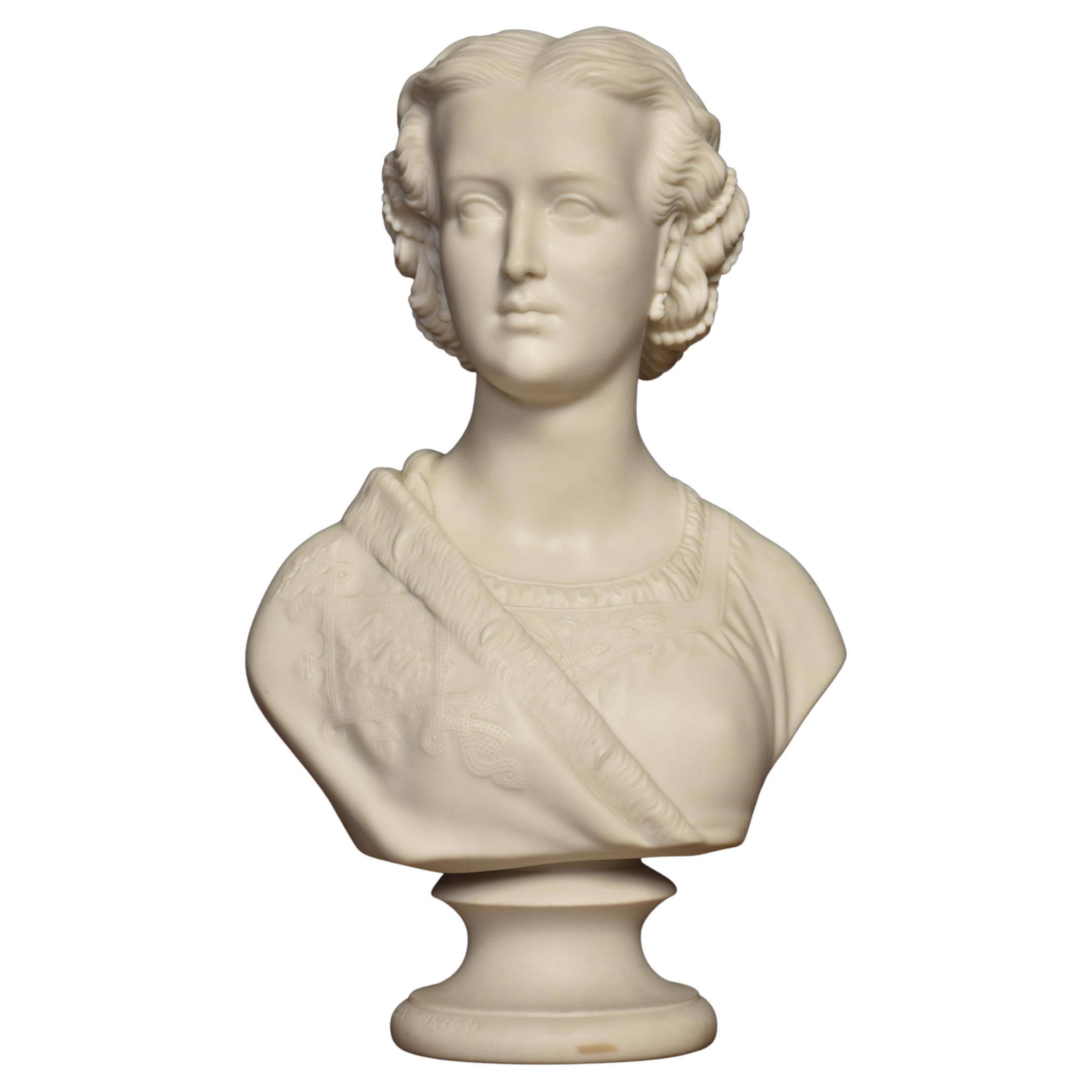 Copeland Parianware Bust of Diana For Sale