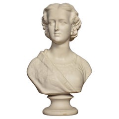 Vintage Copeland Parianware Bust of Diana