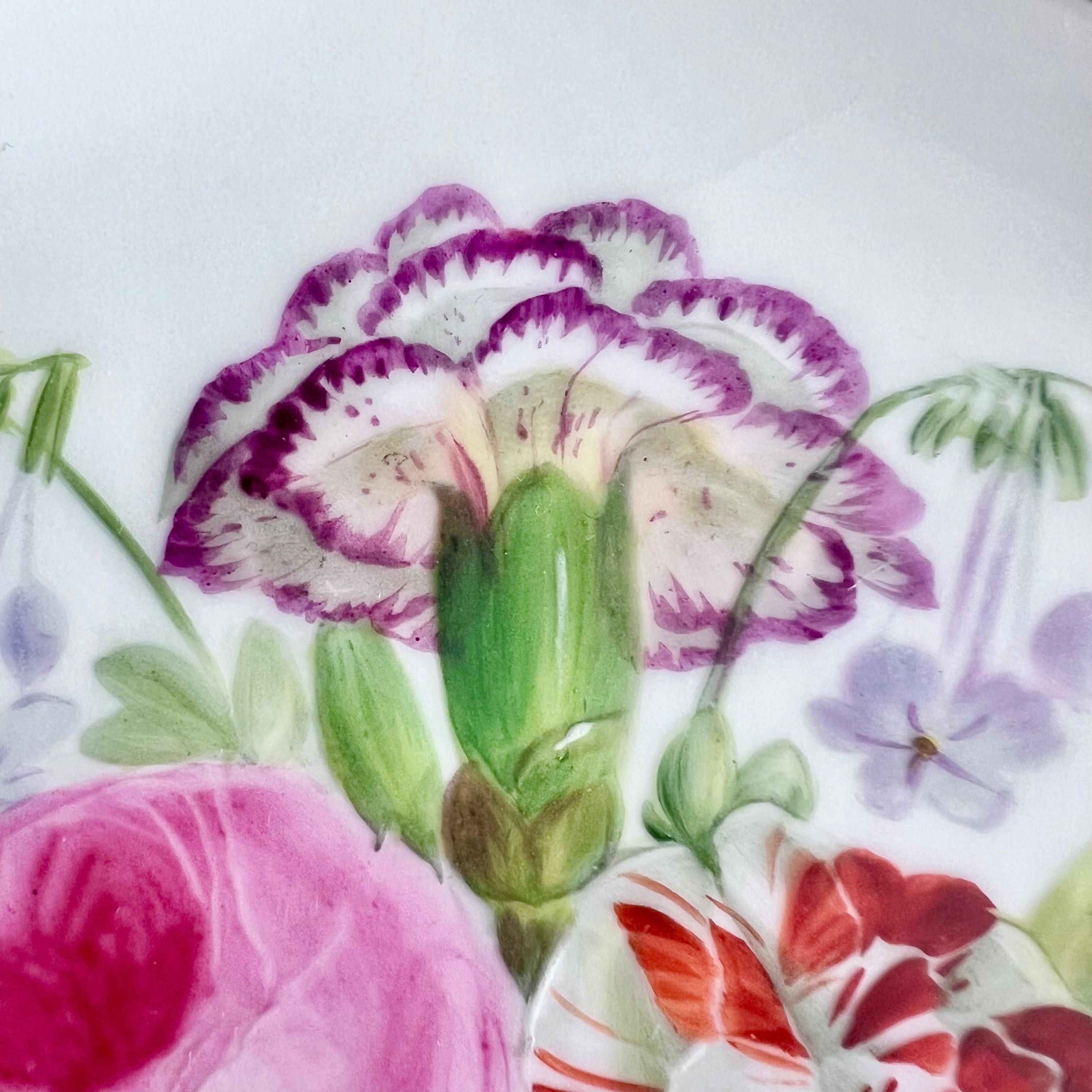 Copeland Juego de 8 platos, Reticulado, Flores sublimes de Greatbatch, 1848 Pintado a mano en venta