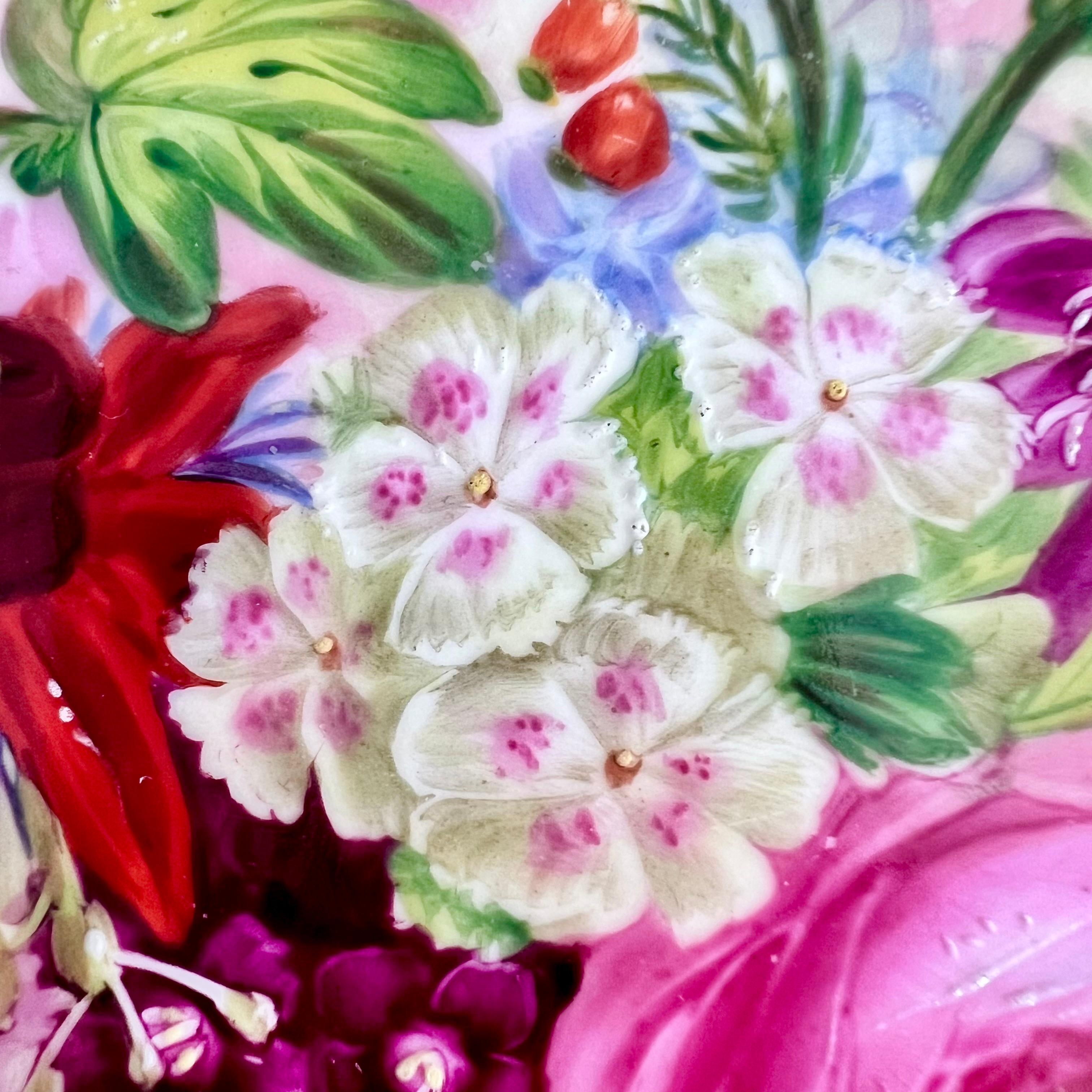 Copeland lot de 8 assiettes réticulées Sublime Flowers de Greatbatch, 1848 Bon état - En vente à London, GB