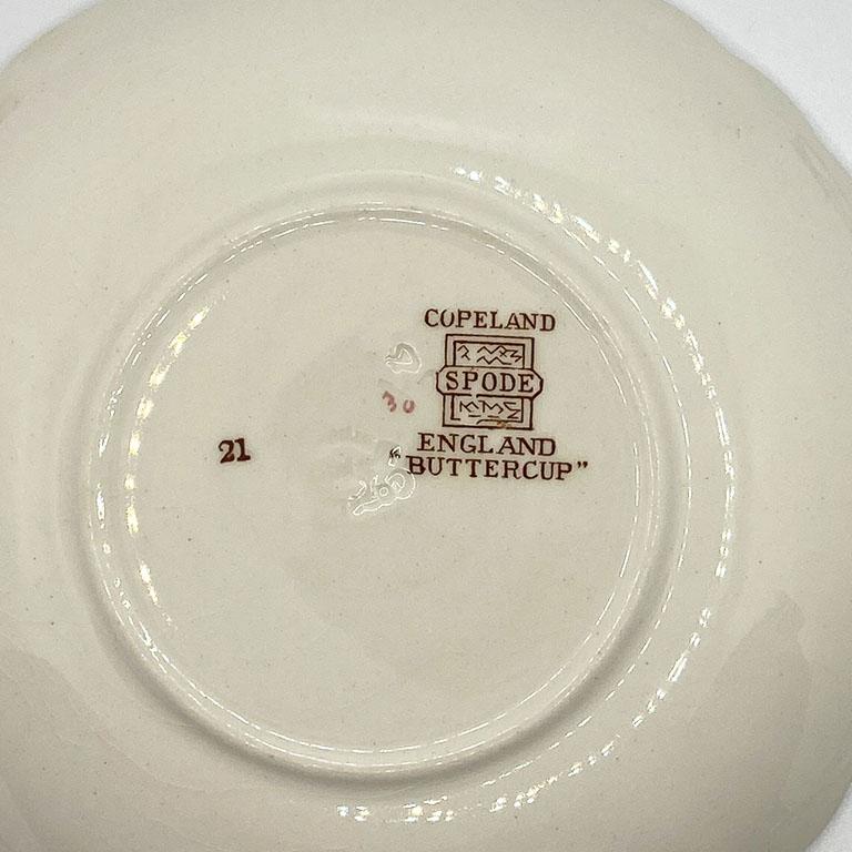 Copeland Spode Ceramic Bread and Butter Plates in "Buttercup" Pattern