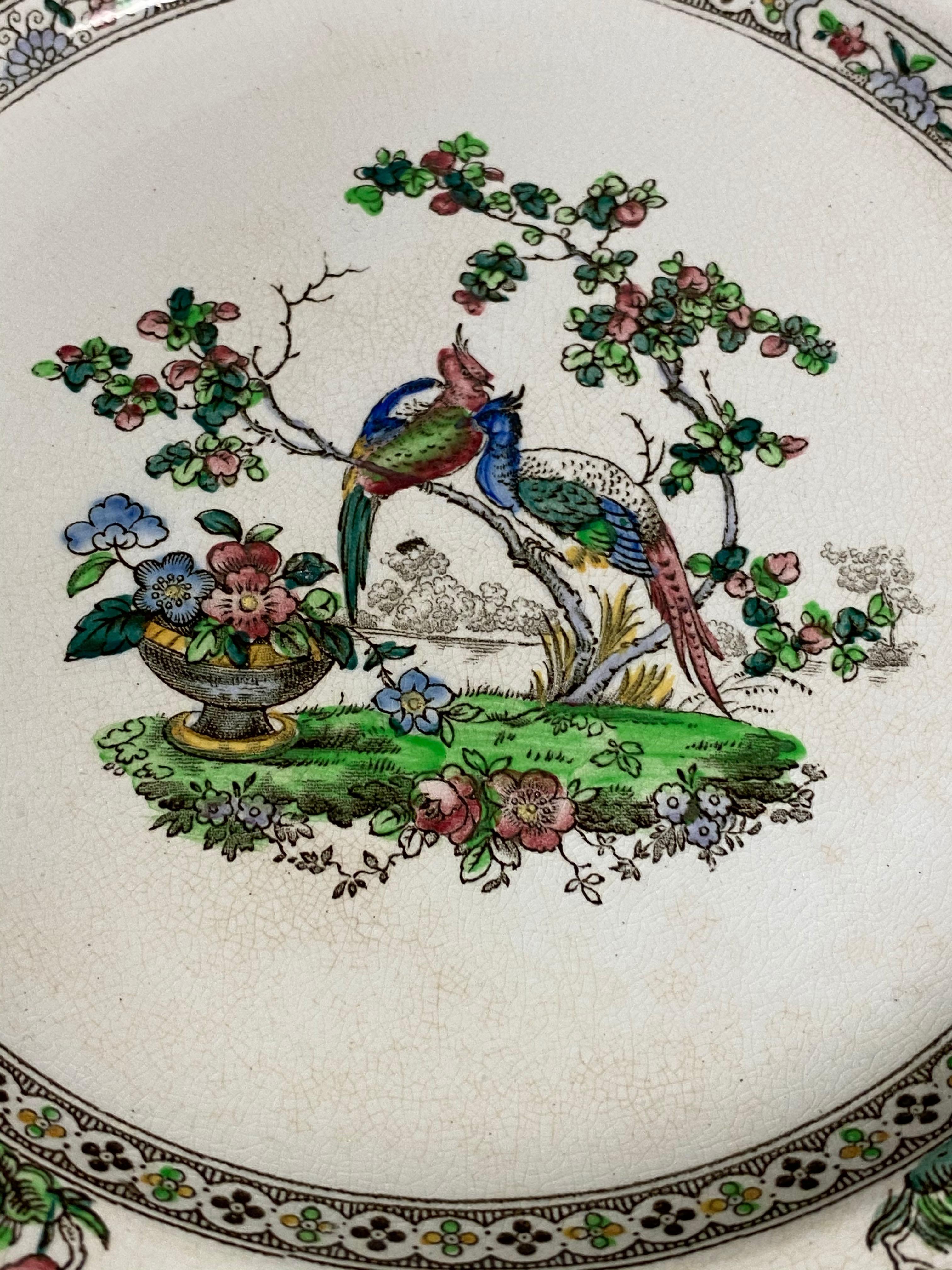 Early 20th Century Copeland Spode Chinoiserie Plates, a Pair