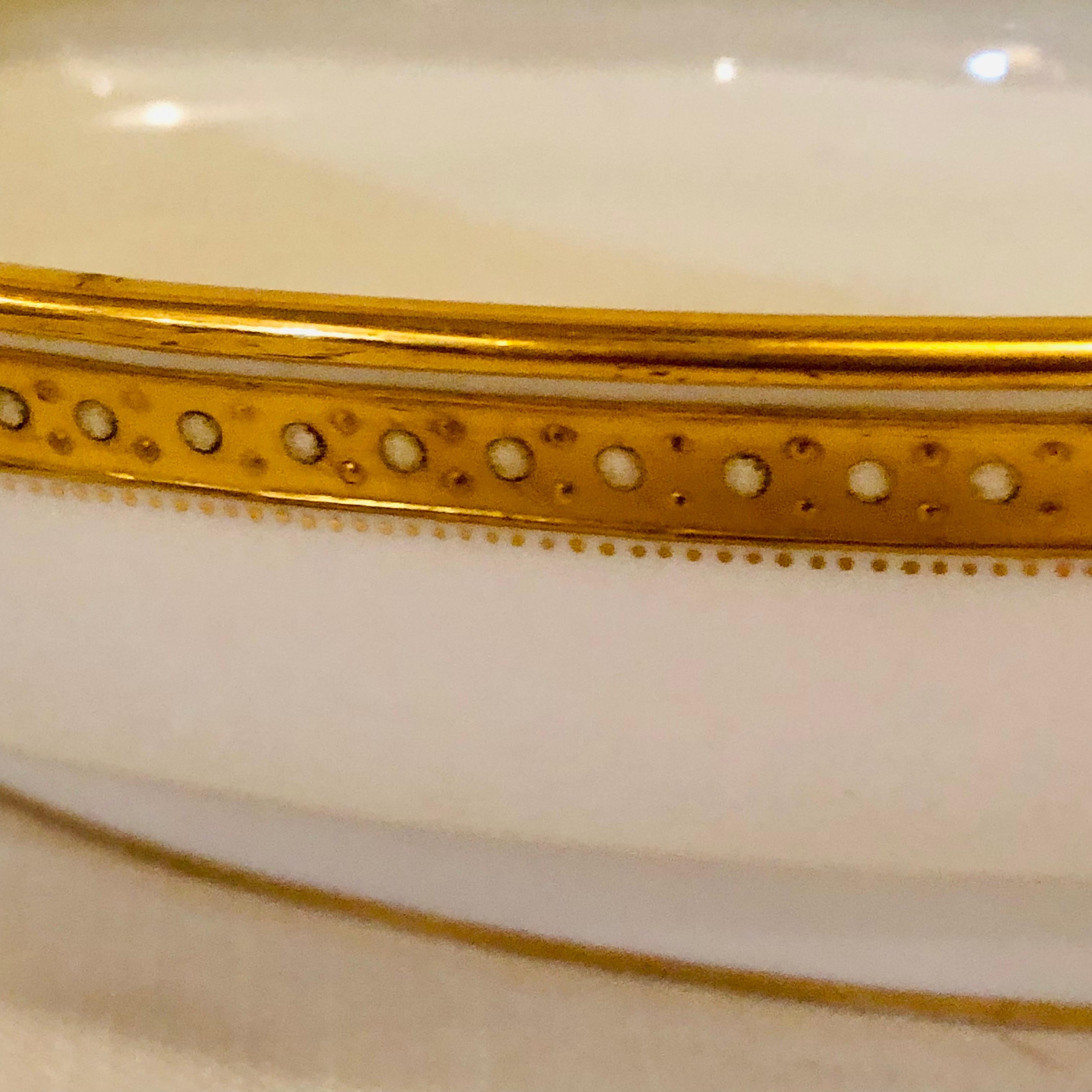 Copeland Spode Covered Vegetable with Gold Border and Jeweling Made for T. Goode In Good Condition In Boston, MA