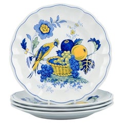 Copeland Spode, England, Bluebird. Vier Teller für das Mittagessen. 