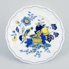 Copeland Spode, England, Bluebird, Two Large Dinner Plates, Mid-20th Century
