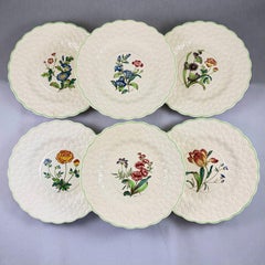 Copeland Spode Fernleigh Pattern Floral Plates, Set of Six