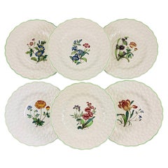 Copeland Spode Fernleigh Pattern Floral Plates, Set of Six