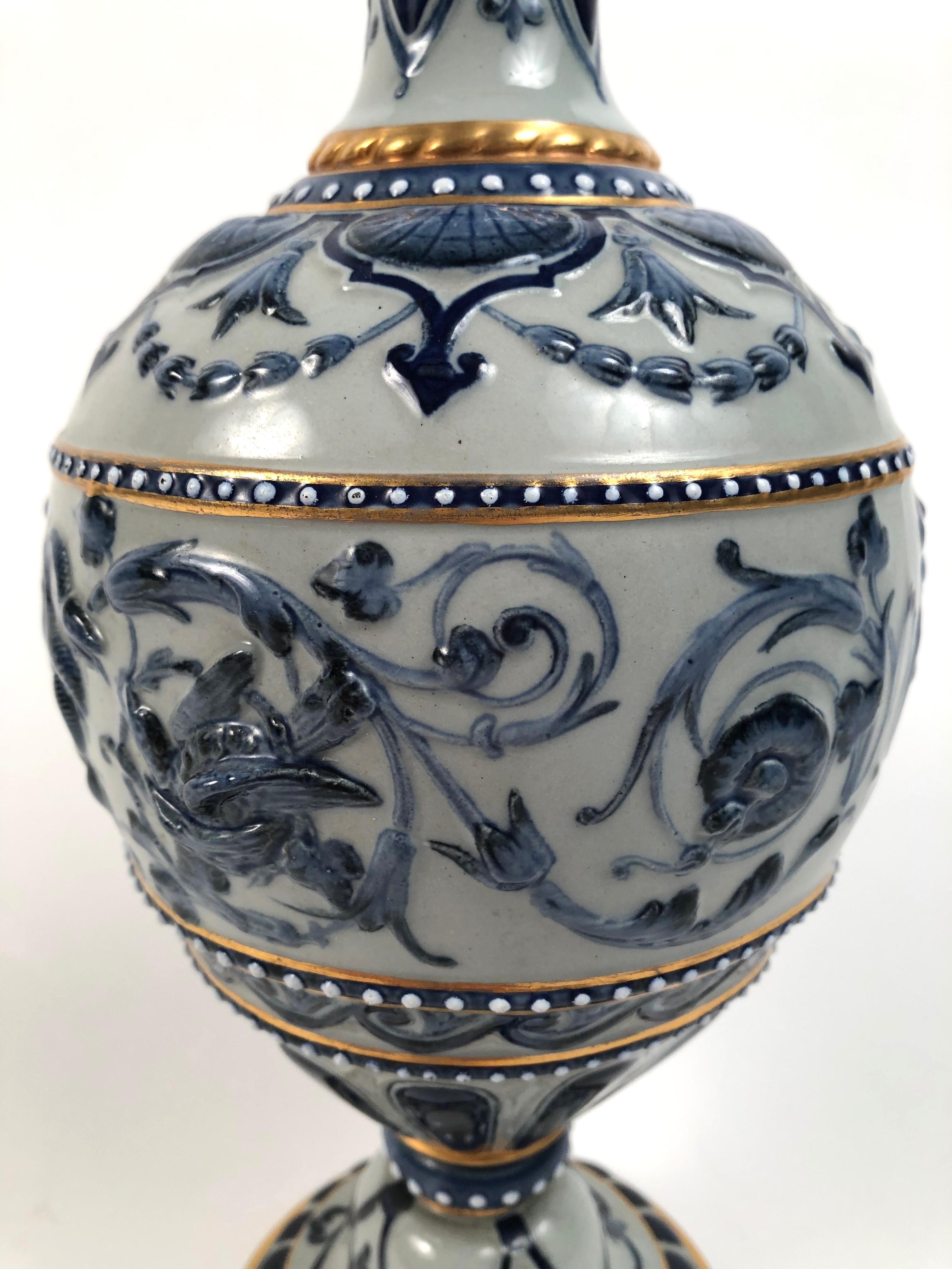 Renaissance Revival Copeland Spode Florentine Vase for Tiffany and Company, NY