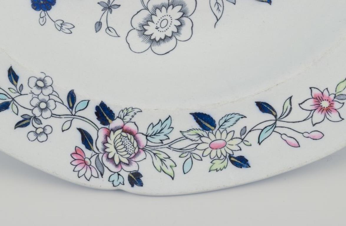 Copeland Spode. Cuatro platos hondos de loza. Con motivos florales y aves. Fayenza en venta