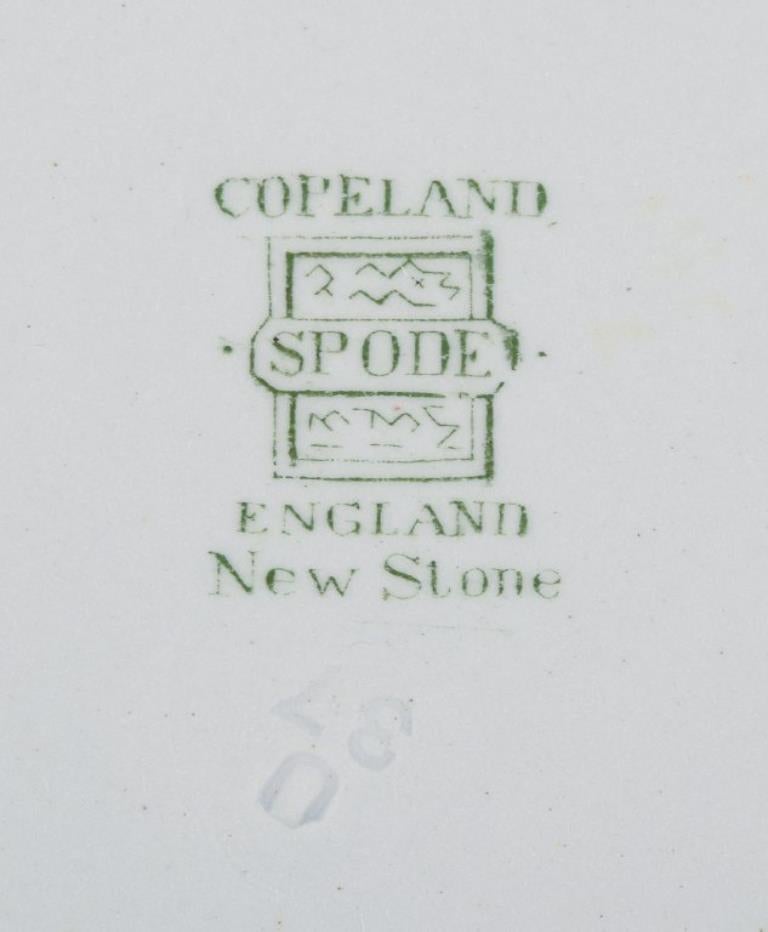 Copeland Spode. Cuatro platos hondos de loza. Con motivos florales y aves. en venta 1
