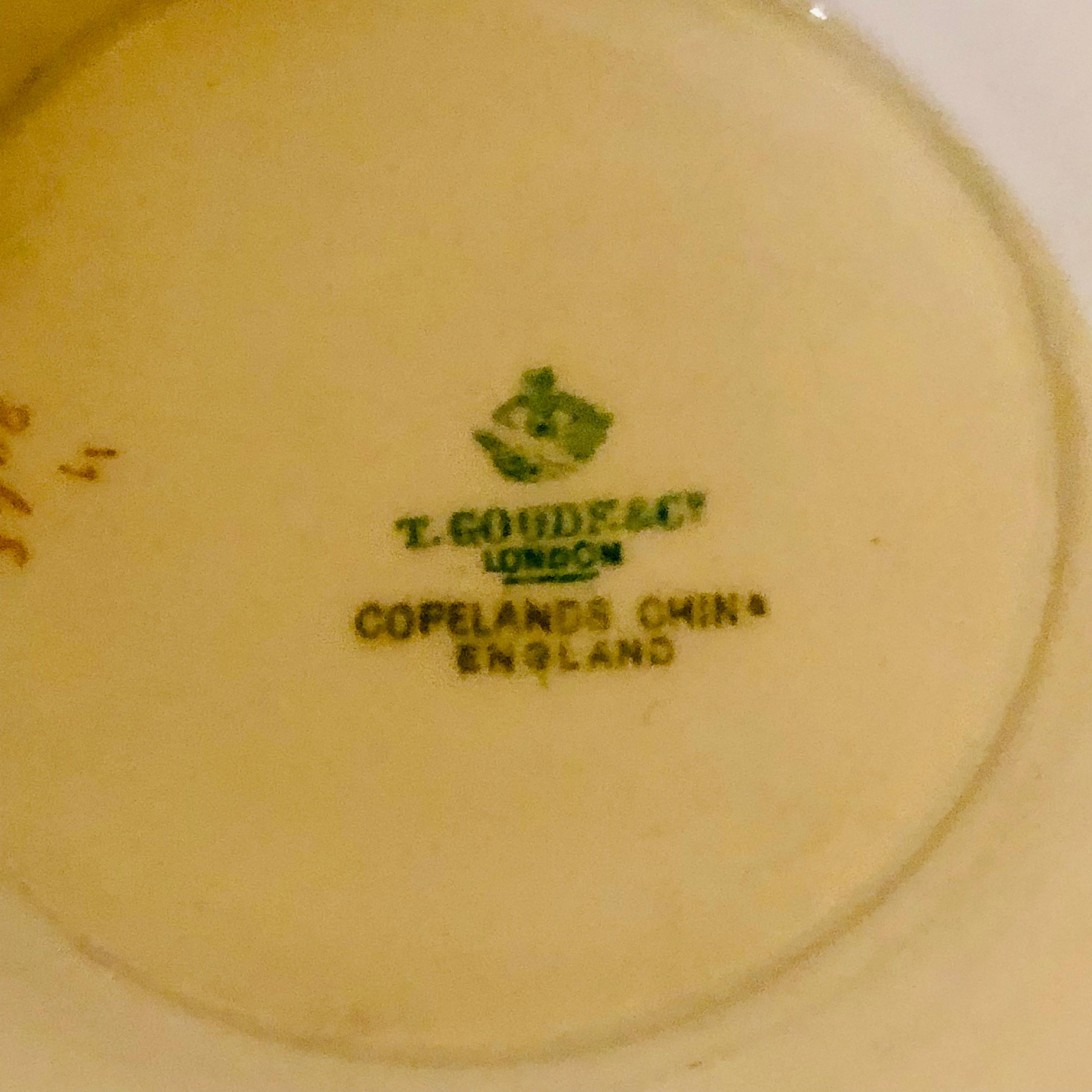 Copeland Spode Gravy with Gilded Border and White Jeweling Made for T. Goode 3