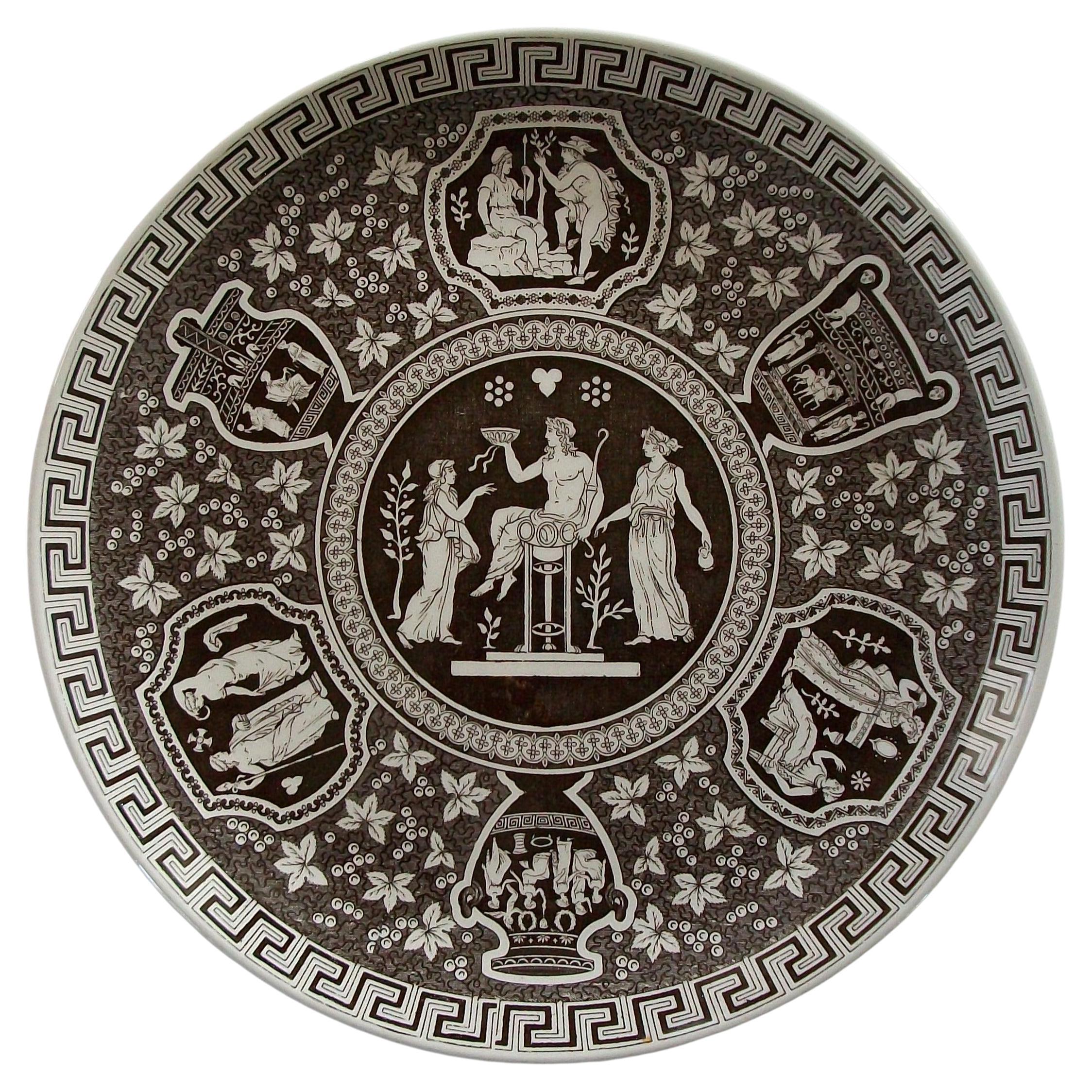 COPELAND SPODE - Greek Pattern Transfer Decorated Plate - U.K. - Circa 1956