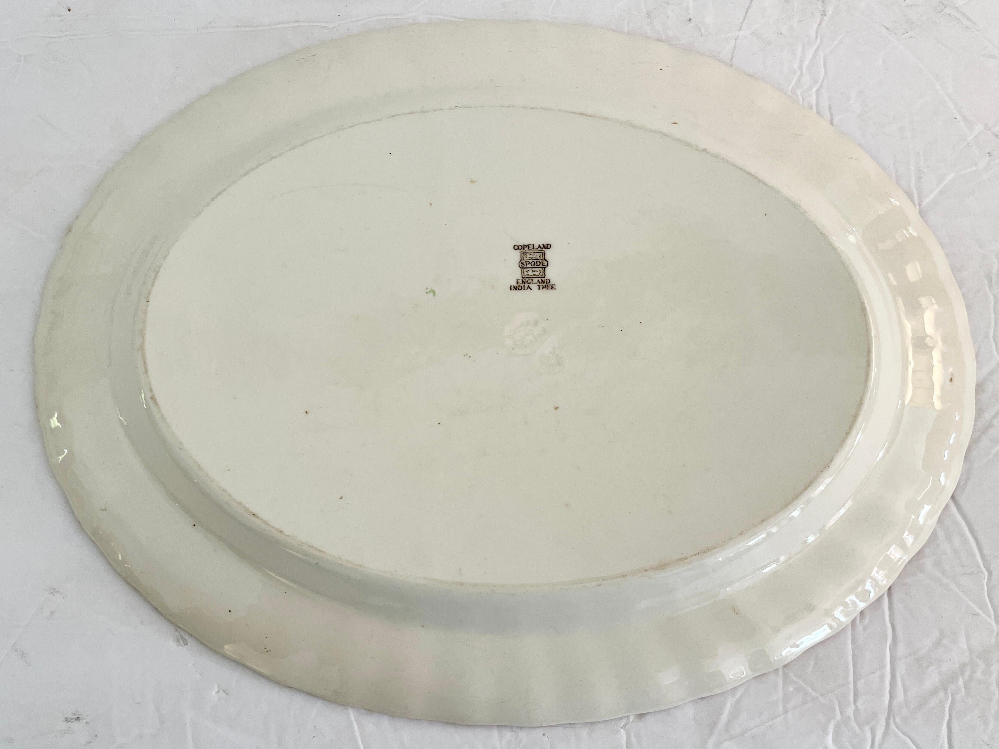 Copeland Spode Oval Serving Platter In Good Condition For Sale In Los Angeles, CA
